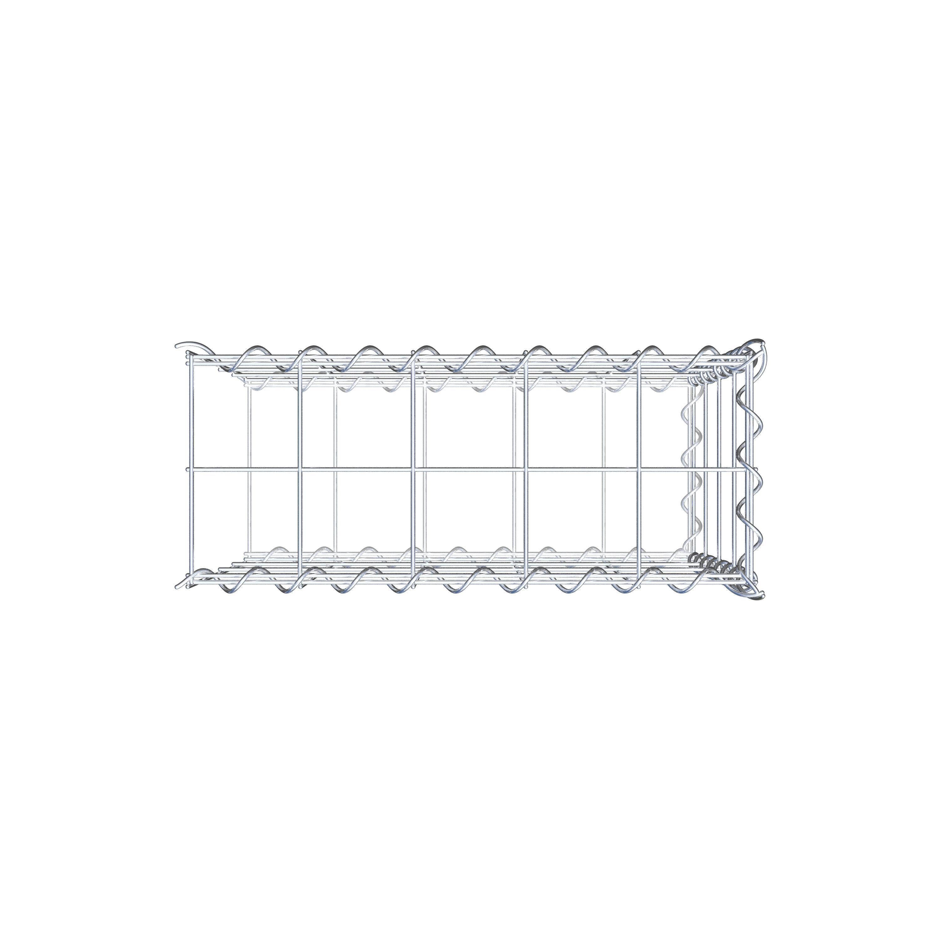 Gabião tipo 2 50 cm x 40 cm x 20 cm (C x A x P), malhagem 10 cm x 10 cm, espiral