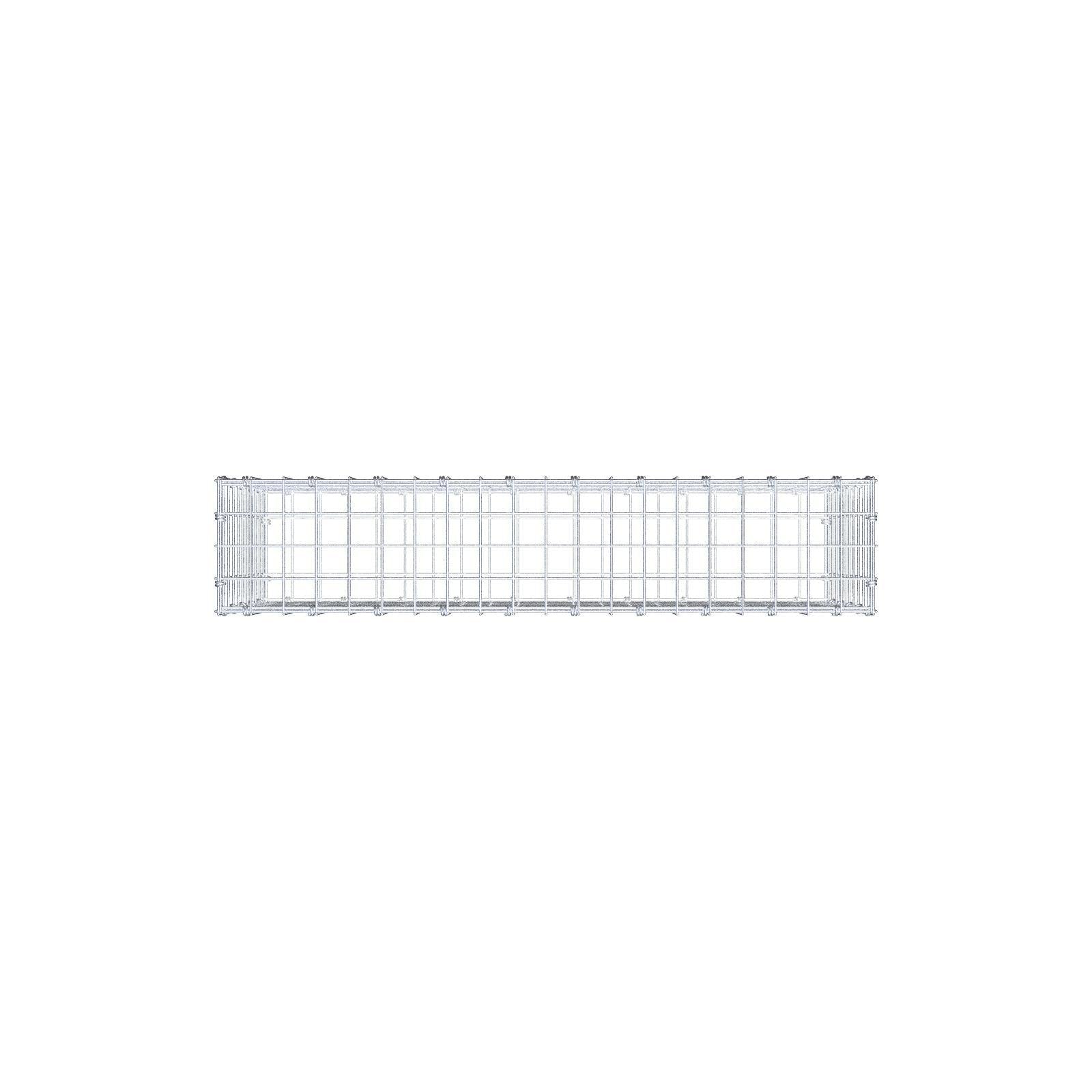 Gabion 100 cm x 50 cm x 20 cm (L x H x P), mailles 5 x 5 cm, anneau en spirale