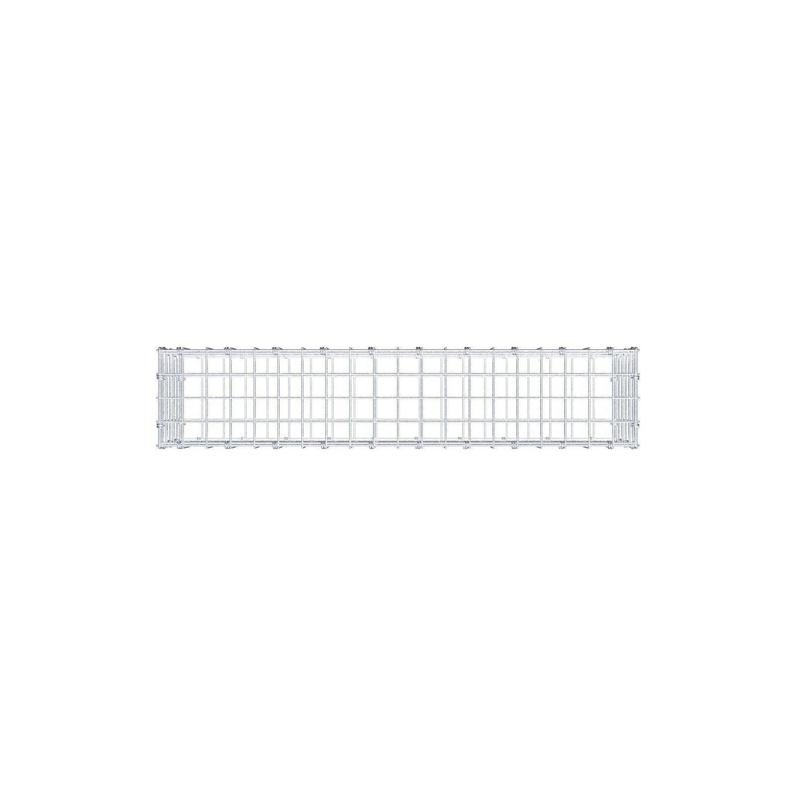 Gabion 100 cm x 30 cm x 20 cm (L x H x P), mailles 5 x 5 cm, anneau en spirale