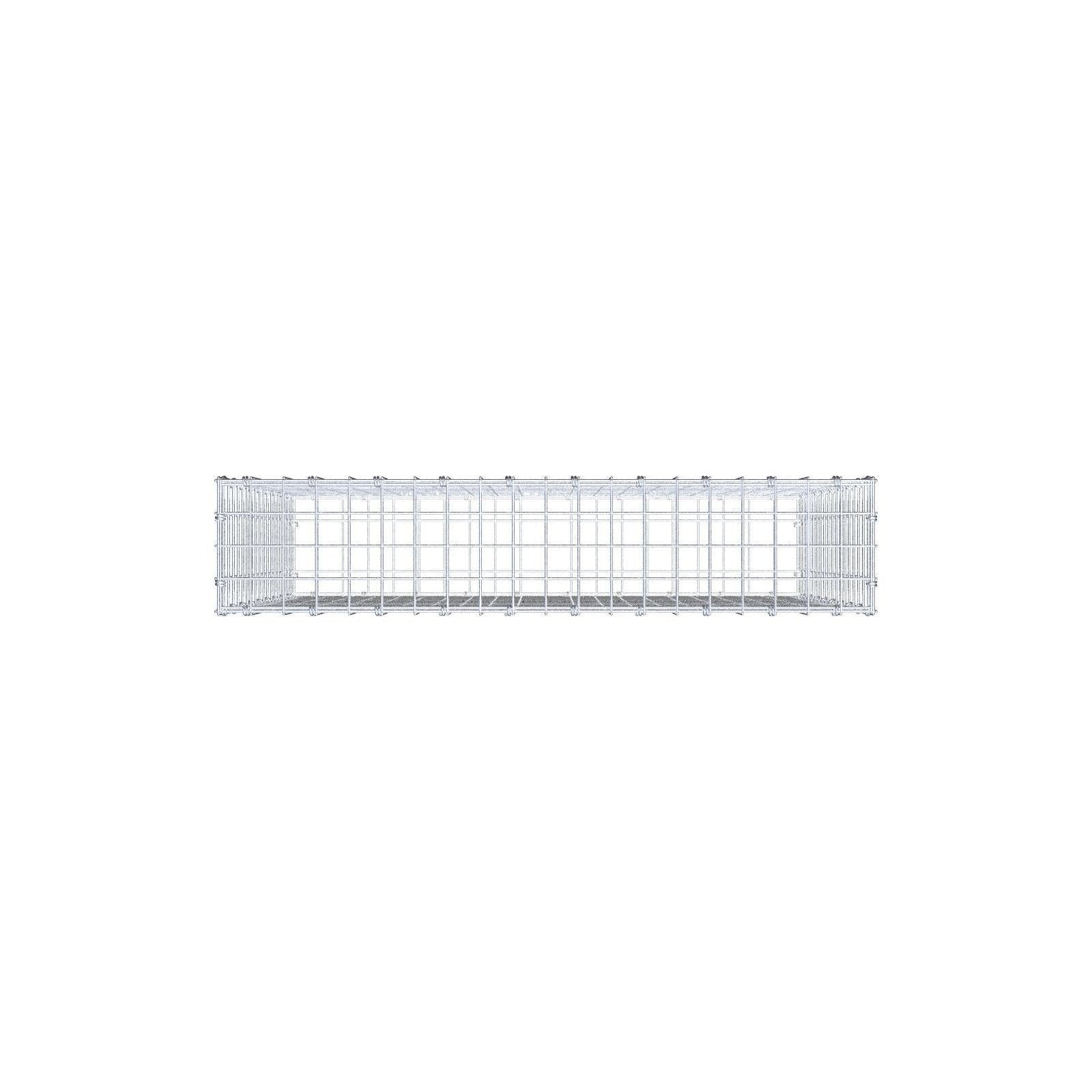 Gabione 100 cm x 90 cm x 20 cm (L x H x T), Maschenweite 5 x 5 cm, Spiralring
