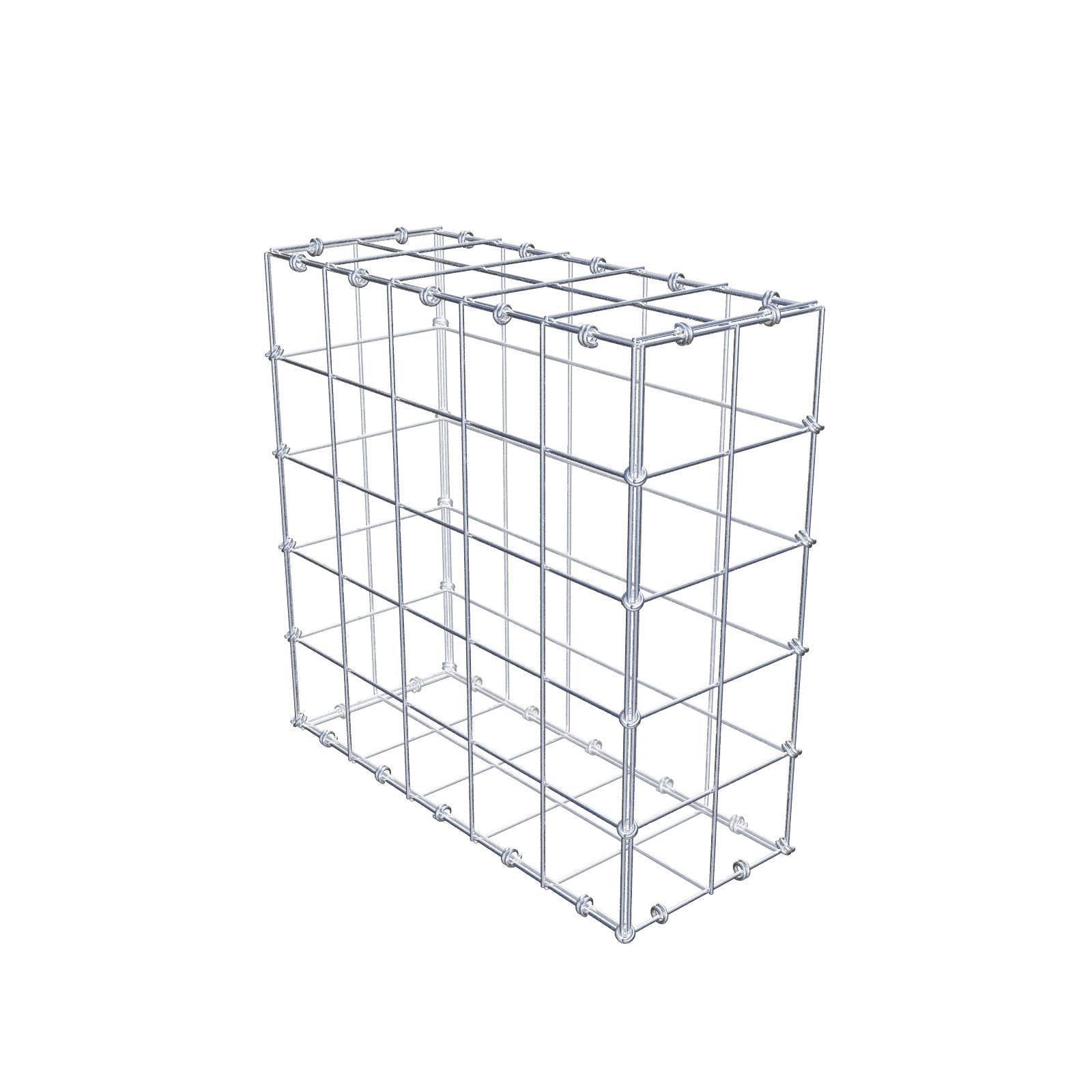 Gabion 50 cm x 50 cm x 20 cm (L x H x D), maskstorlek 10 x 10 cm, spiralring