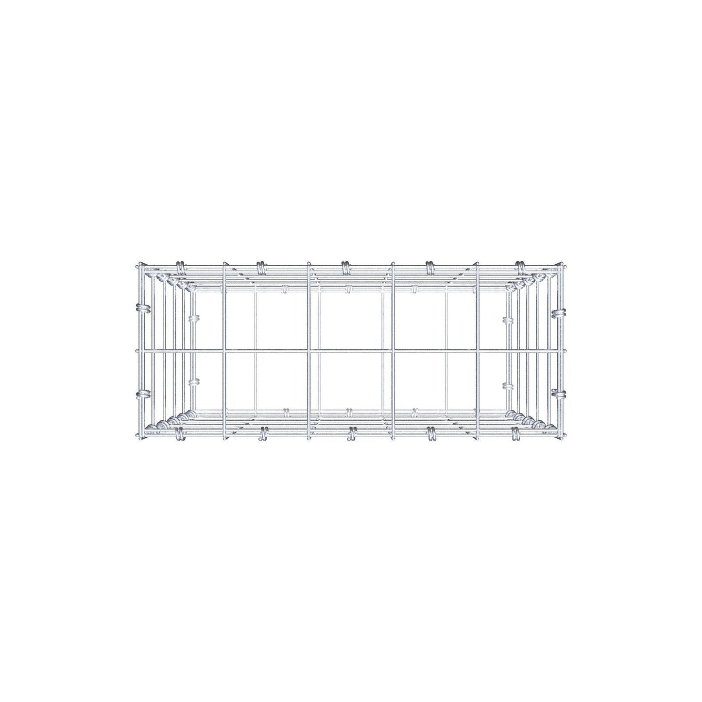 Gabbione 50 cm x 50 cm x 20 cm (L x H x P), maglia 10 x 10 cm, anello a spirale