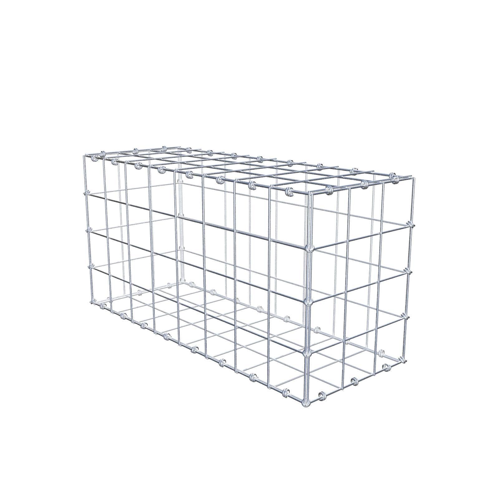 Schanskorf 80 cm x 40 cm x 30 cm (L x H x D), maaswijdte 10 x 10 cm, spiraalring
