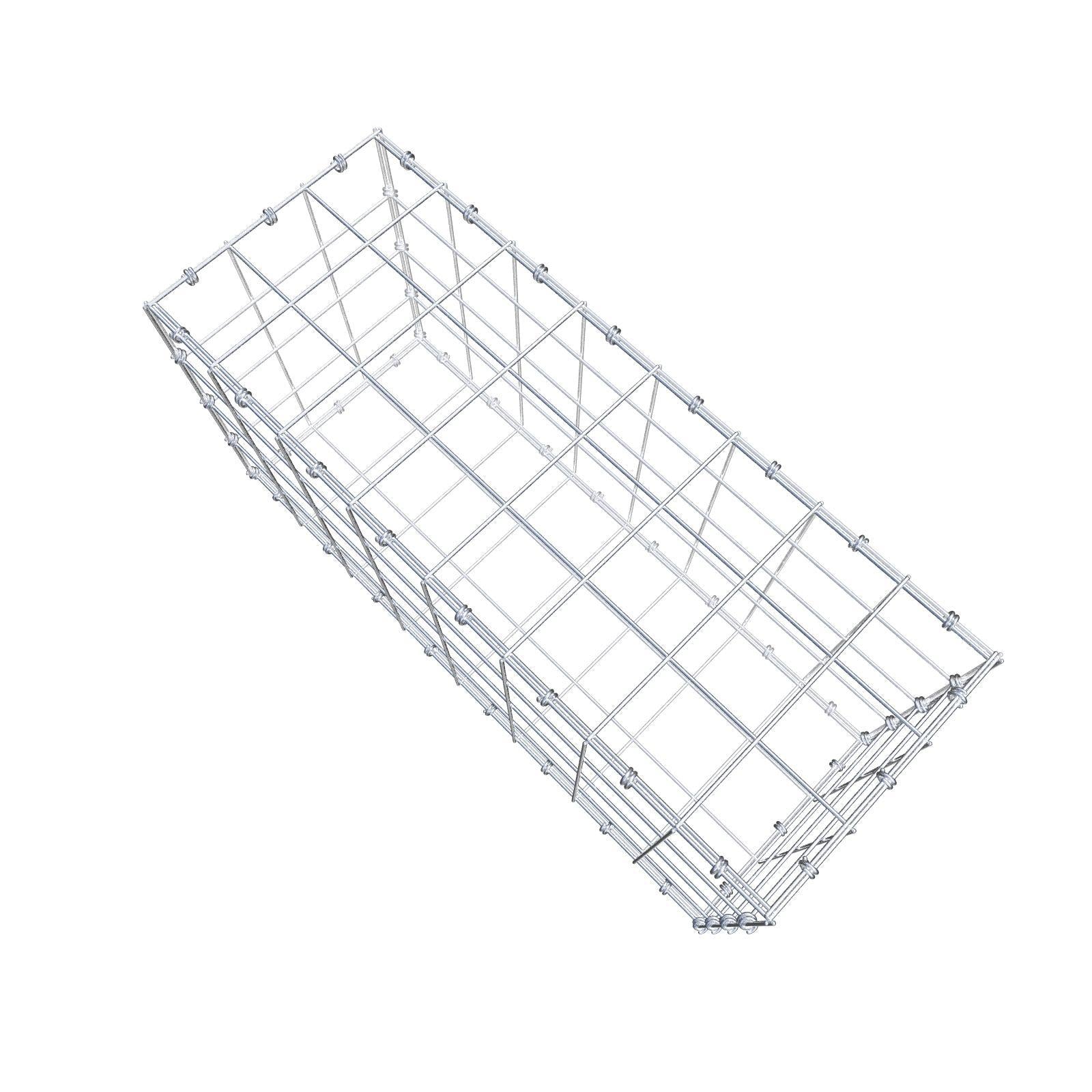 Schanskorf 80 cm x 40 cm x 30 cm (L x H x D), maaswijdte 10 x 10 cm, spiraalring