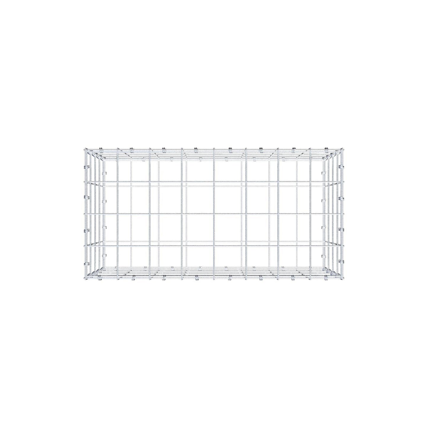 Gabion 80 cm x 40 cm x 40 cm (L x H x P), mailles 10 x 10 cm, anneau en spirale