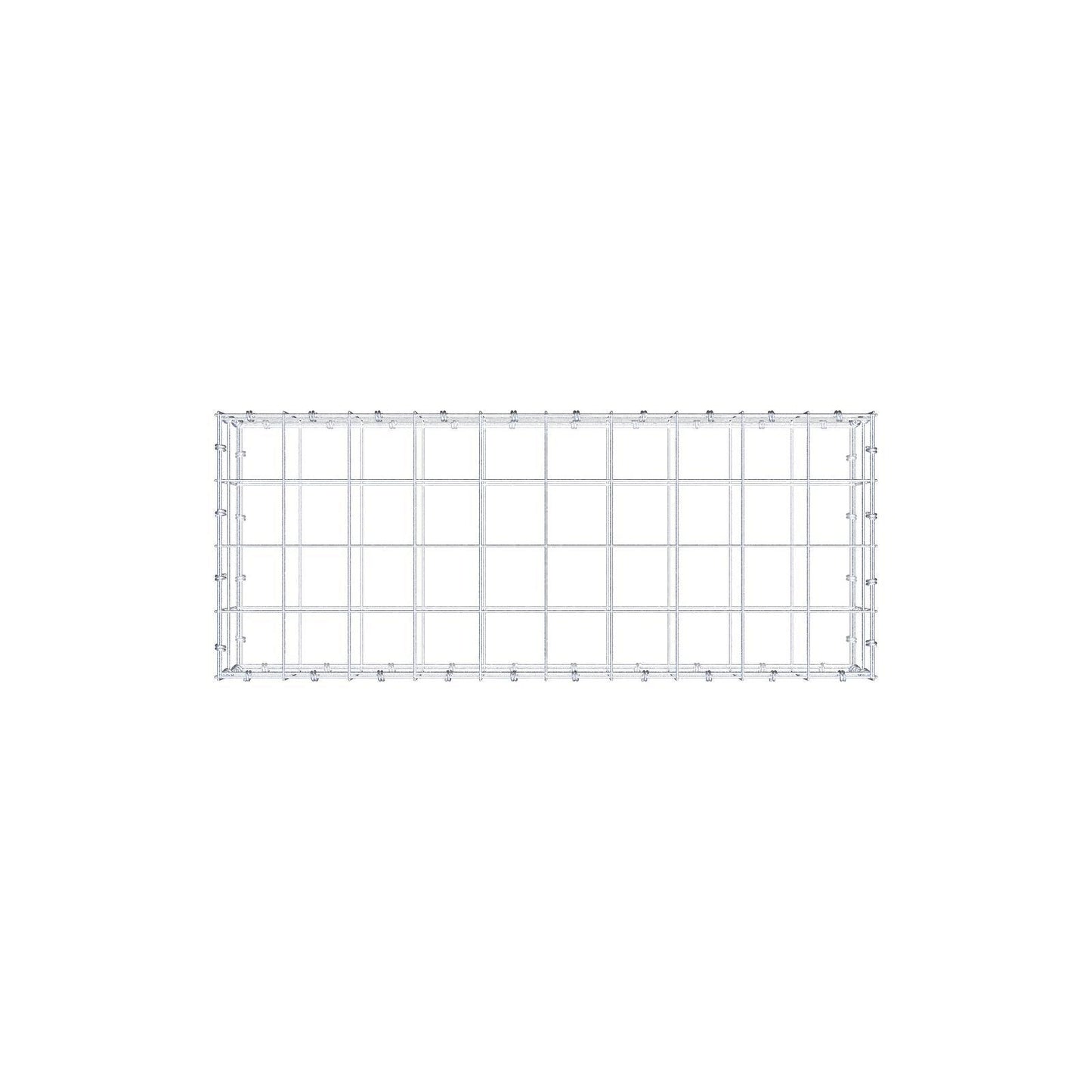 Gabione 100 cm x 20 cm x 40 cm (L x H x T), Maschenweite 10 x 10 cm, Spiralring