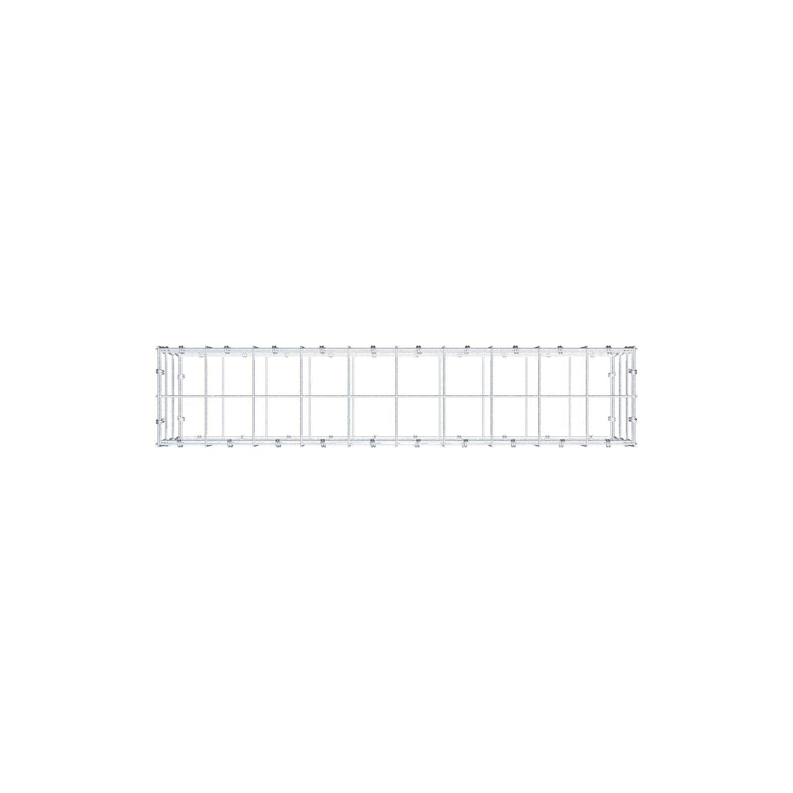 Gabion 100 cm x 30 cm x 20 cm (L x H x D), maskestørrelse 10 x 10 cm, spiralring