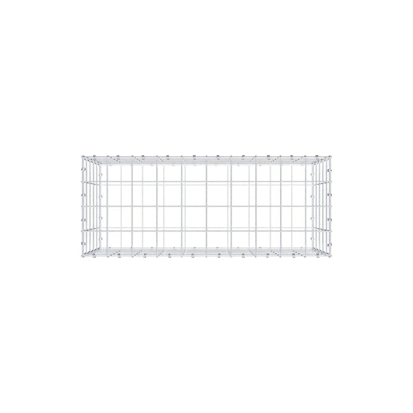 Gabbione 100 cm x 50 cm x 40 cm (L x H x P), maglia 10 x 10 cm, anello a spirale