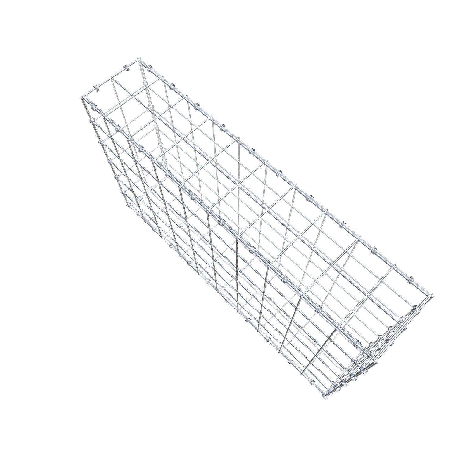 Gabion 100 cm x 60 cm x 20 cm (L x H x D), maskestørrelse 10 x 10 cm, spiralring