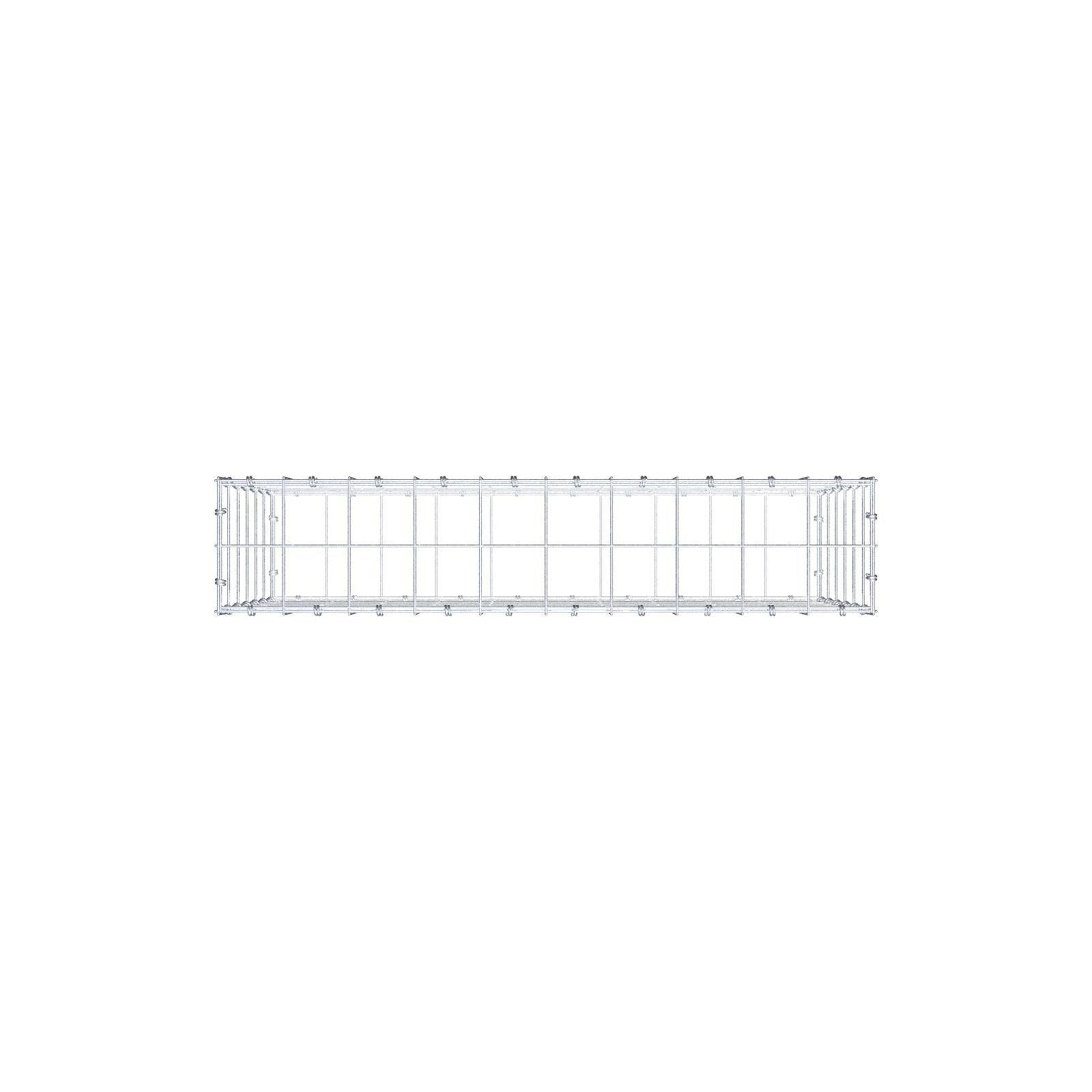 Gabion 100 cm x 60 cm x 20 cm (L x H x D), maskestørrelse 10 x 10 cm, spiralring