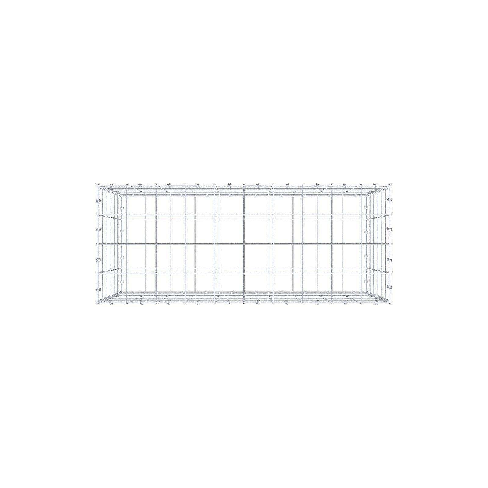 Gabion 100 cm x 60 cm x 40 cm (L x H x D), maskestørrelse 10 x 10 cm, spiralring