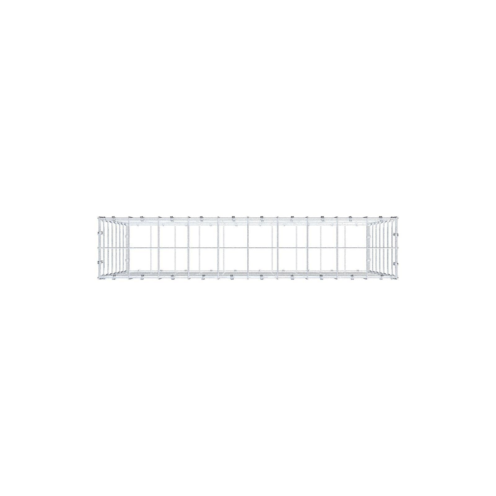 Gabion 100 cm x 70 cm x 20 cm (L x H x D), maskstorlek 10 x 10 cm, spiralring
