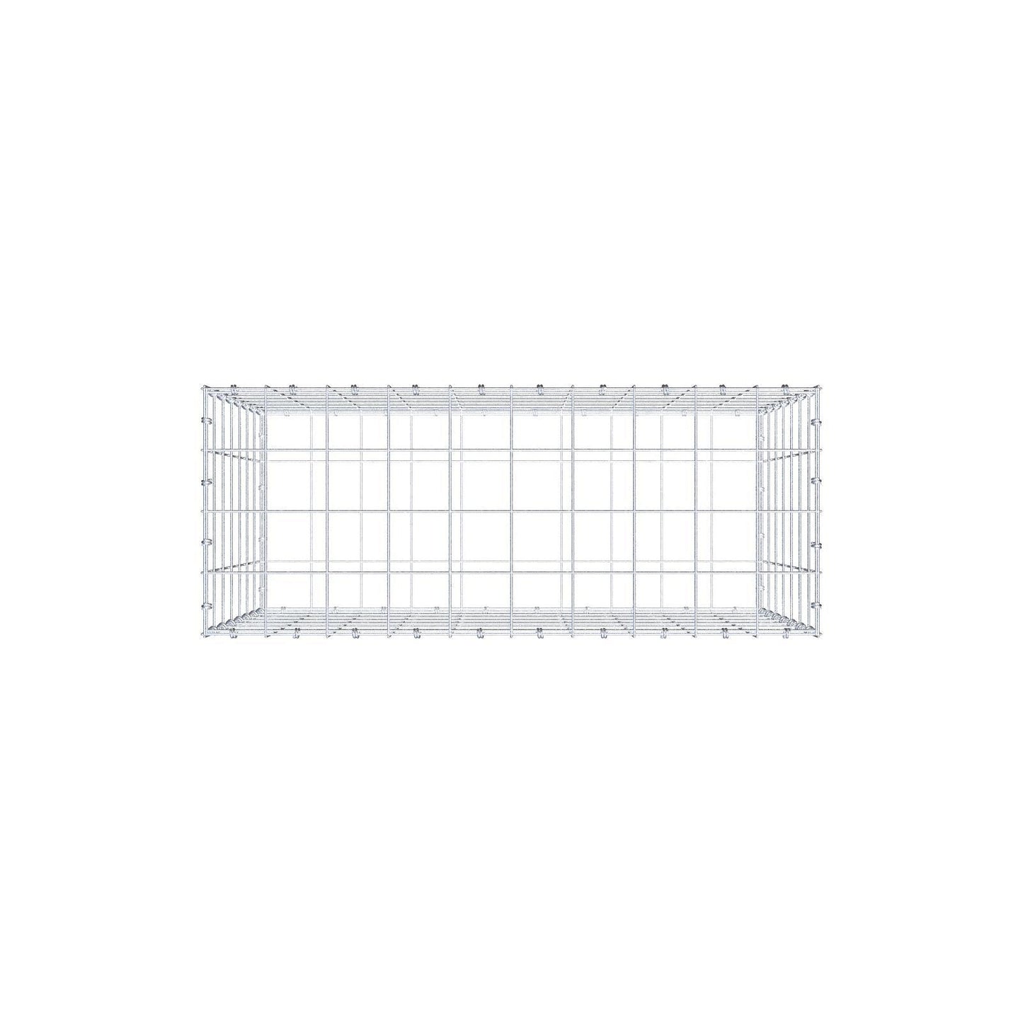 Gabione 100 cm x 70 cm x 40 cm (L x H x T), Maschenweite 10 x 10 cm, Spiralring