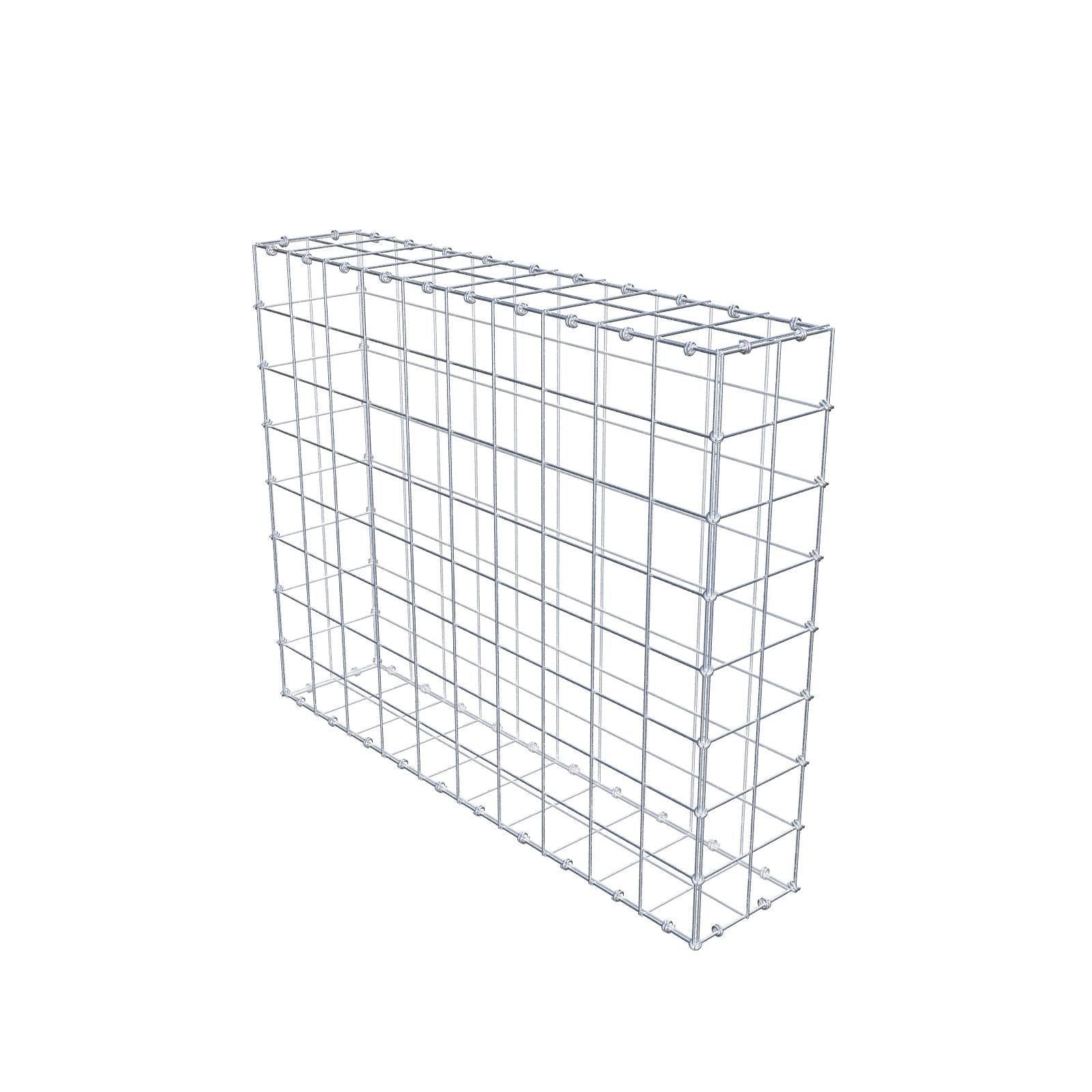 Gabião 100 cm x 80 cm x 20 cm (C x A x P), malhagem 10 x 10 cm, anel espiral