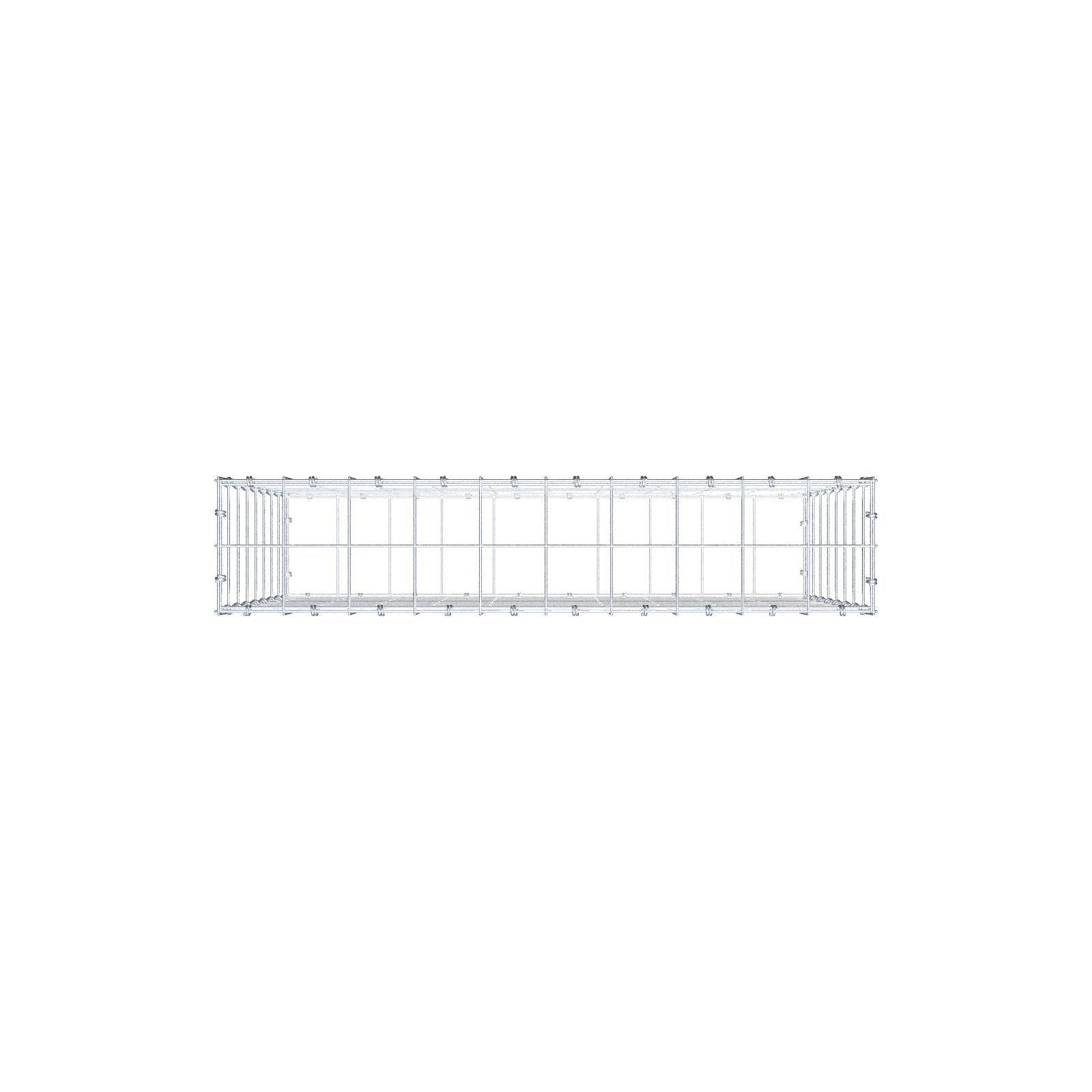 Gabião 100 cm x 80 cm x 20 cm (C x A x P), malhagem 10 x 10 cm, anel espiral