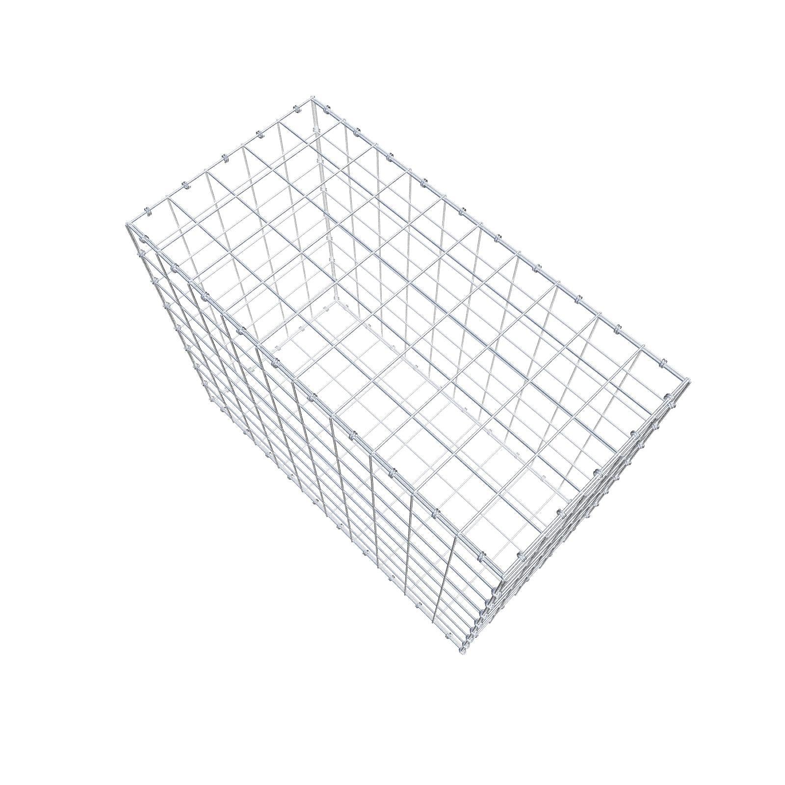 Gabione 100 cm x 80 cm x 50 cm (L x H x T), Maschenweite 10 x 10 cm, Spiralring