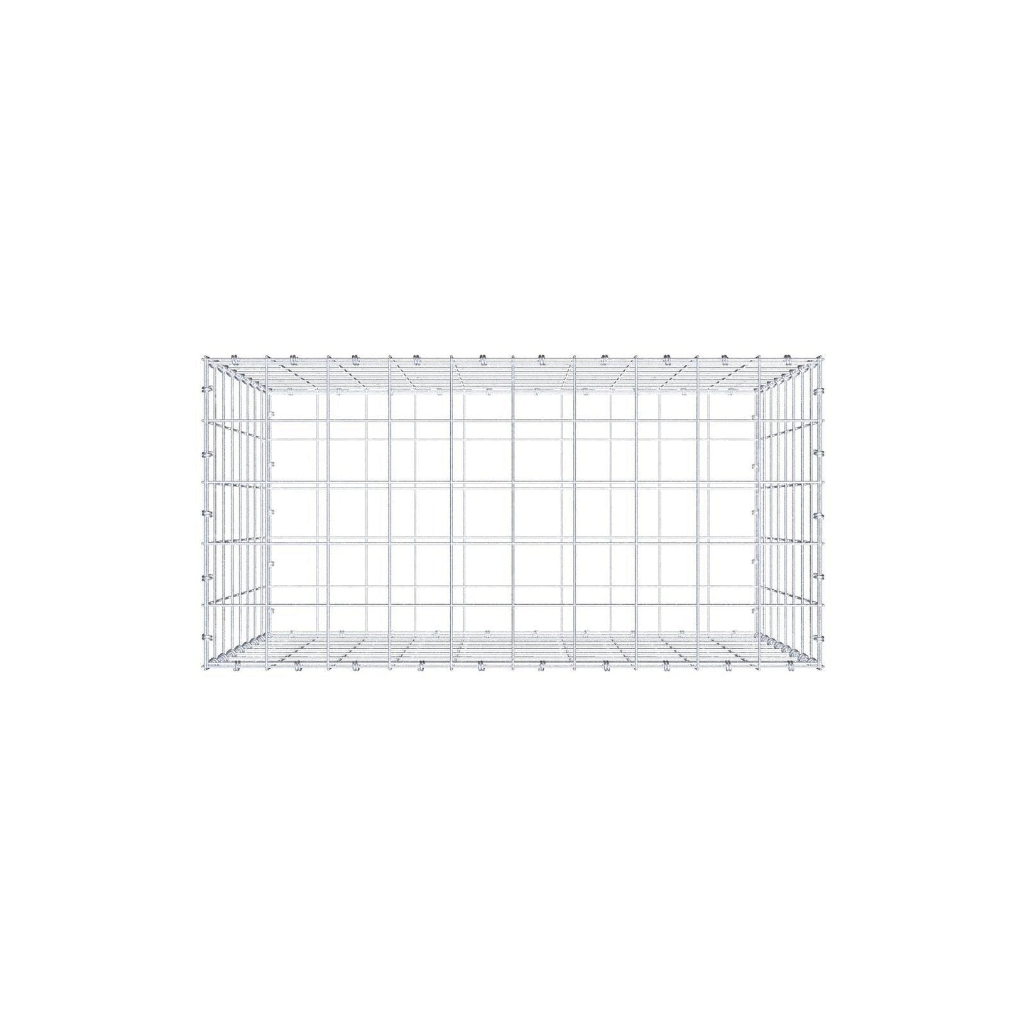 Gabione 100 cm x 80 cm x 50 cm (L x H x T), Maschenweite 10 x 10 cm, Spiralring