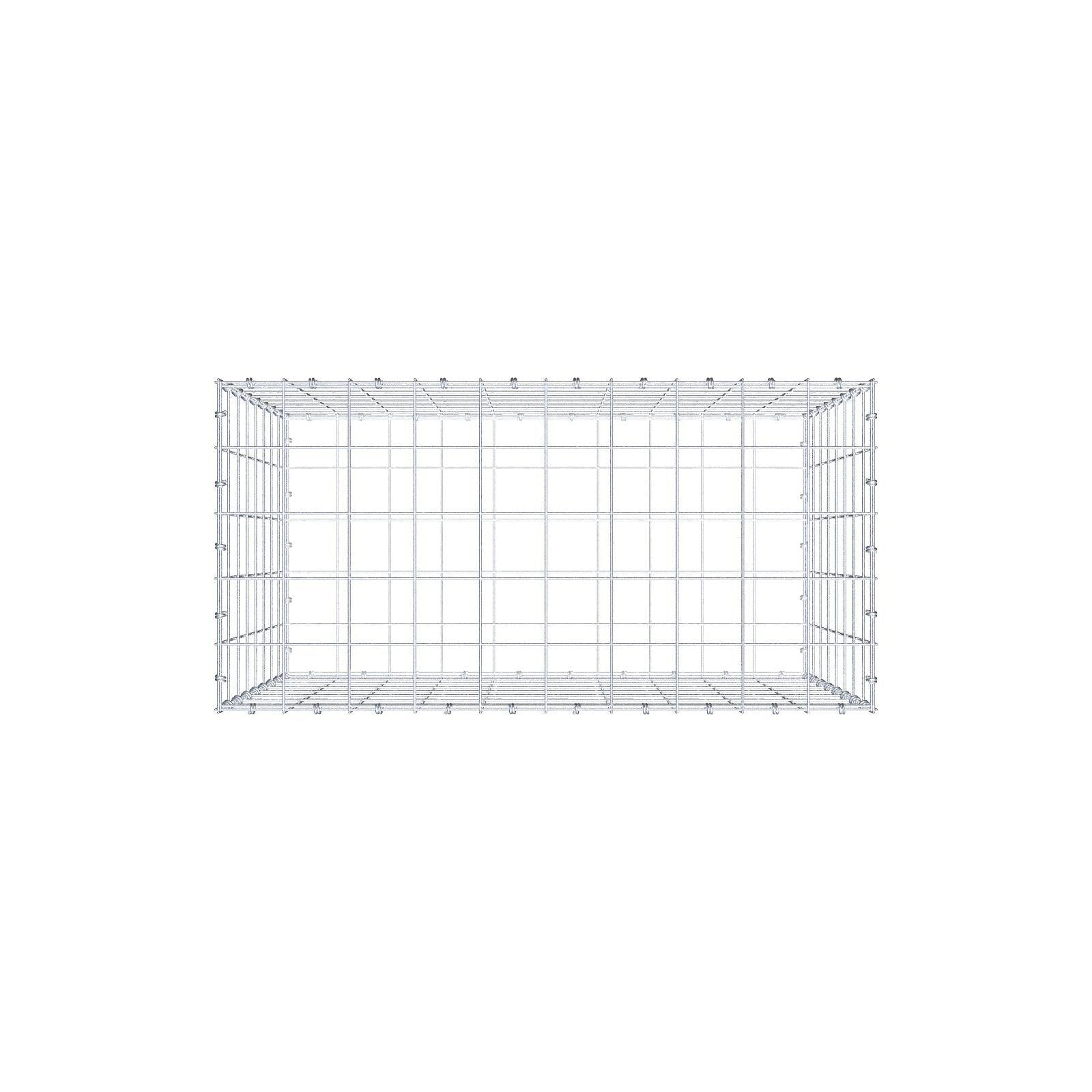 Gabione 100 cm x 80 cm x 50 cm (L x H x T), Maschenweite 10 x 10 cm, Spiralring