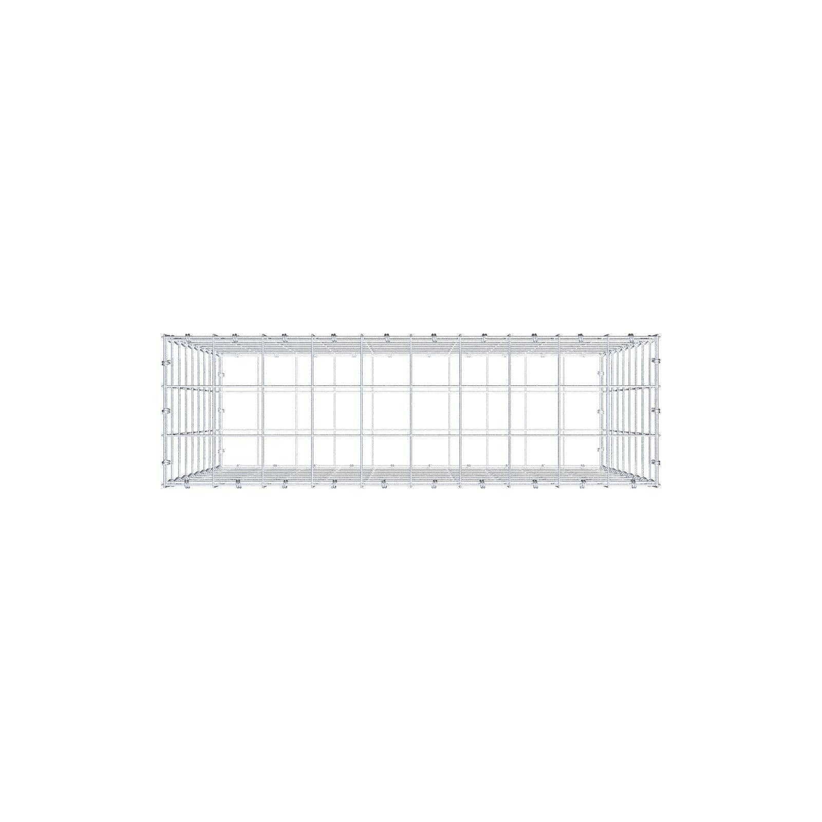 Gabion 100 cm x 90 cm x 30 cm (L x H x D), maskstorlek 10 x 10 cm, spiralring