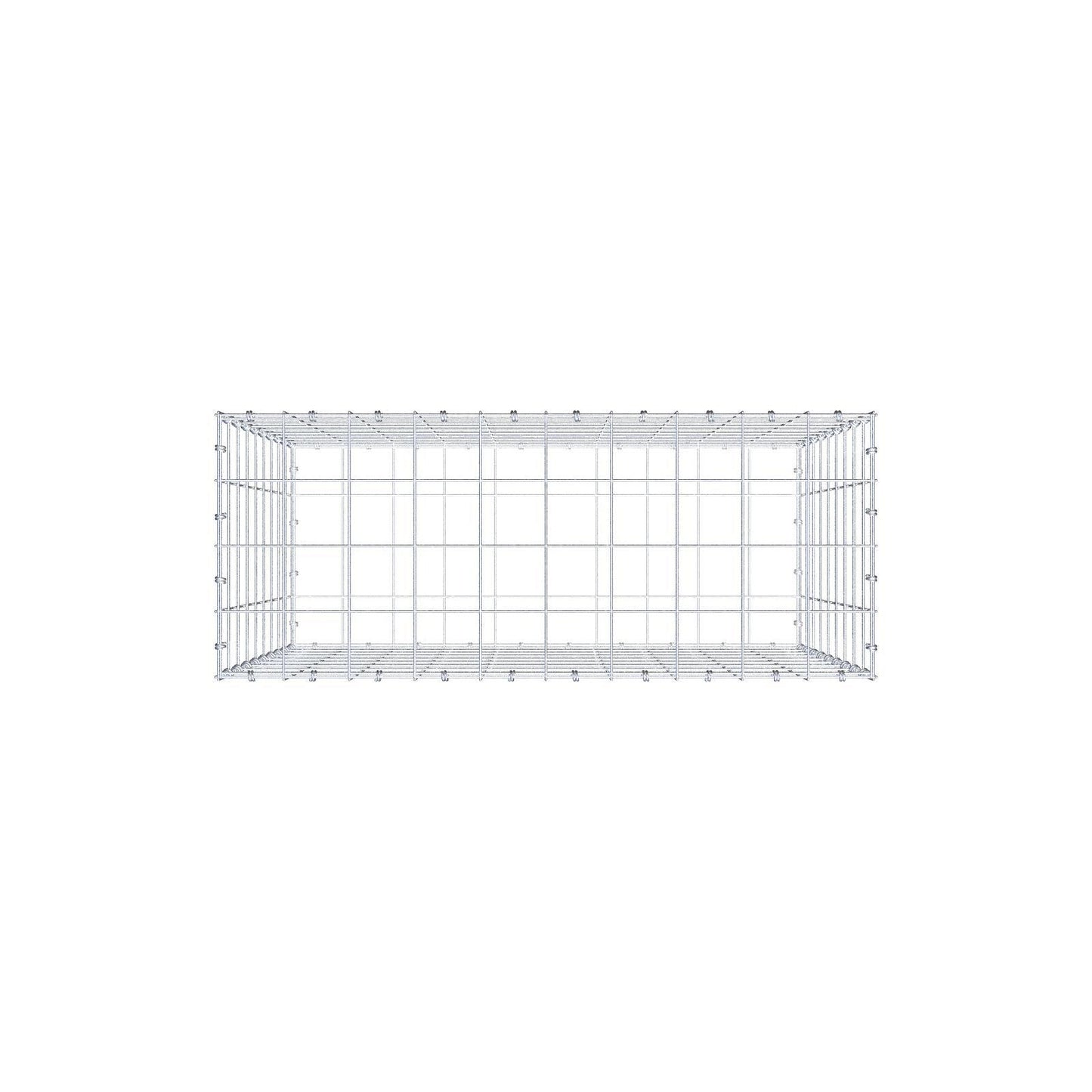 Gabione 100 cm x 90 cm x 40 cm (L x H x T), Maschenweite 10 x 10 cm, Spiralring