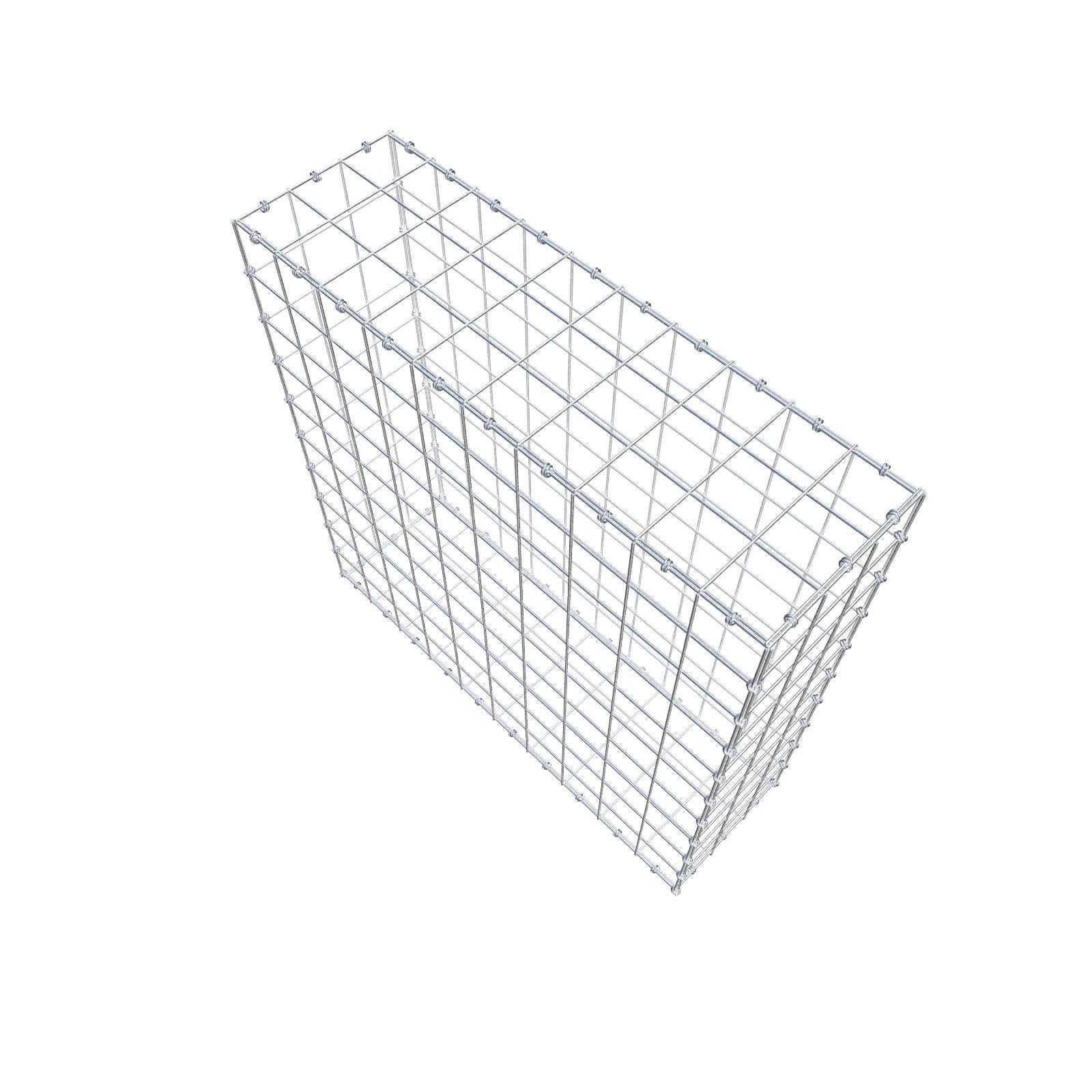 Gabião 100 cm x 100 cm x 30 cm (C x A x P), malhagem 10 x 10 cm, anel espiral