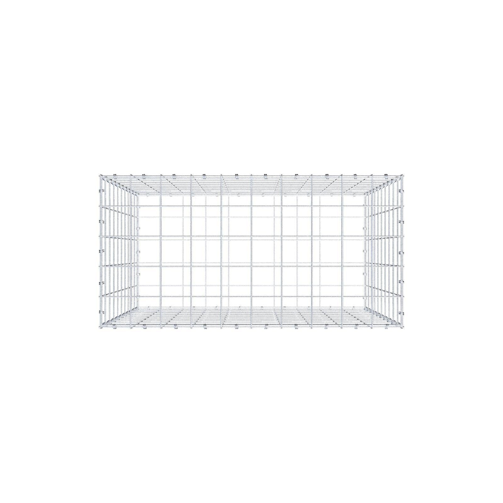 Gabião 100 cm x 100 cm x 50 cm (C x A x P), malhagem 10 x 10 cm, anel espiral