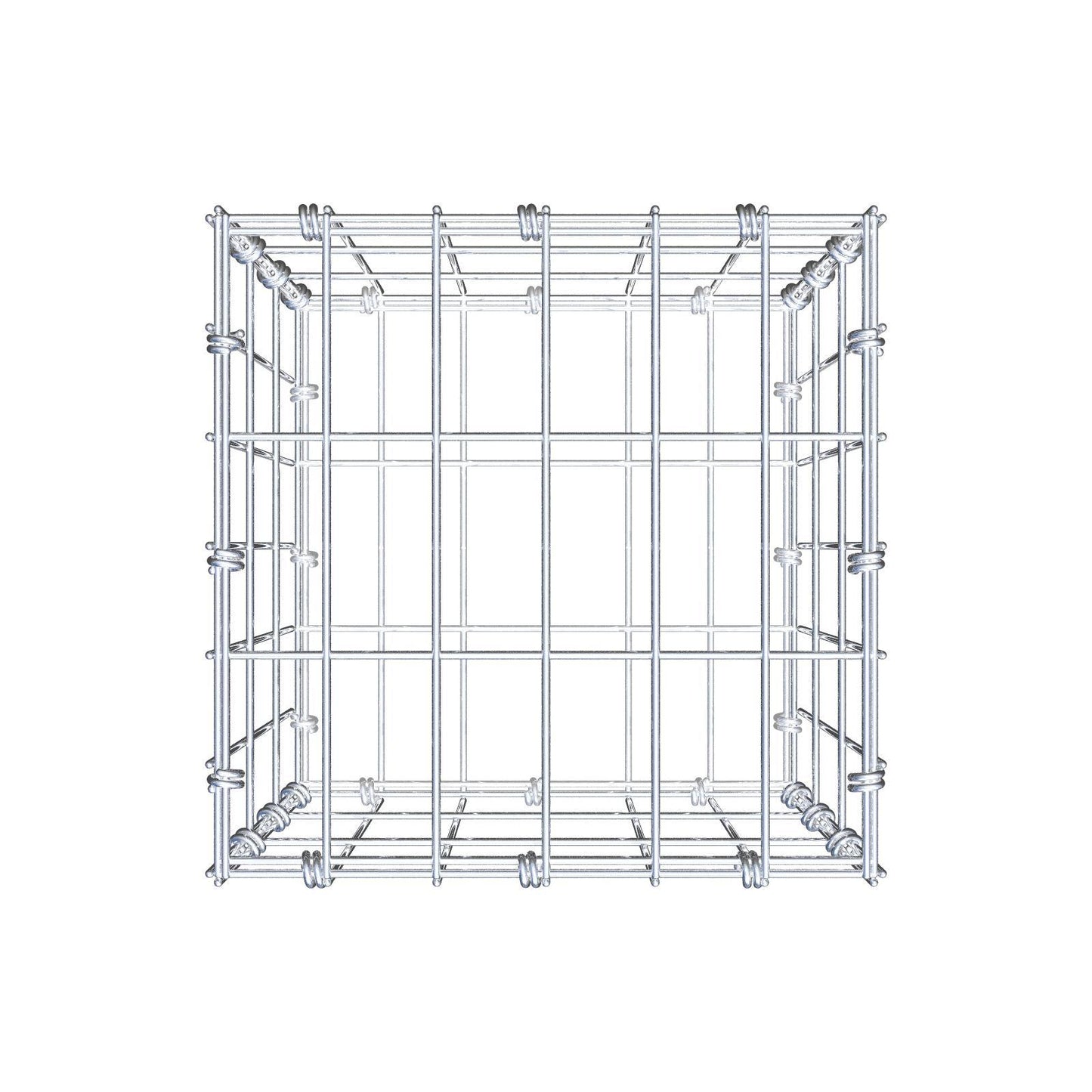 Gabião 30 cm x 30 cm x 30 cm (C x A x P), malhagem 5 x 10 cm, anel espiral