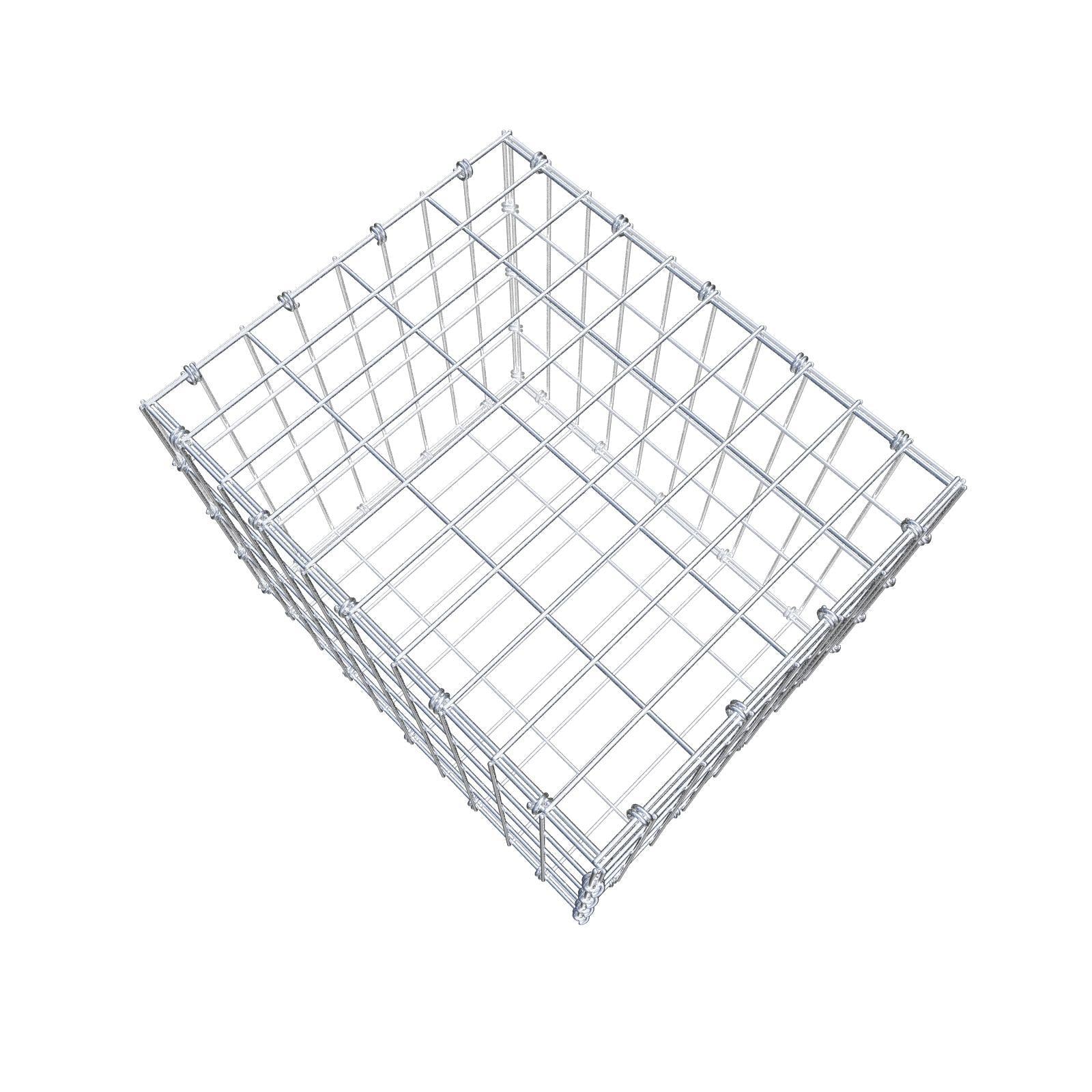 Schanskorf 50 cm x 40 cm x 40 cm (L x H x D), maaswijdte 5 x 10 cm, spiraalring
