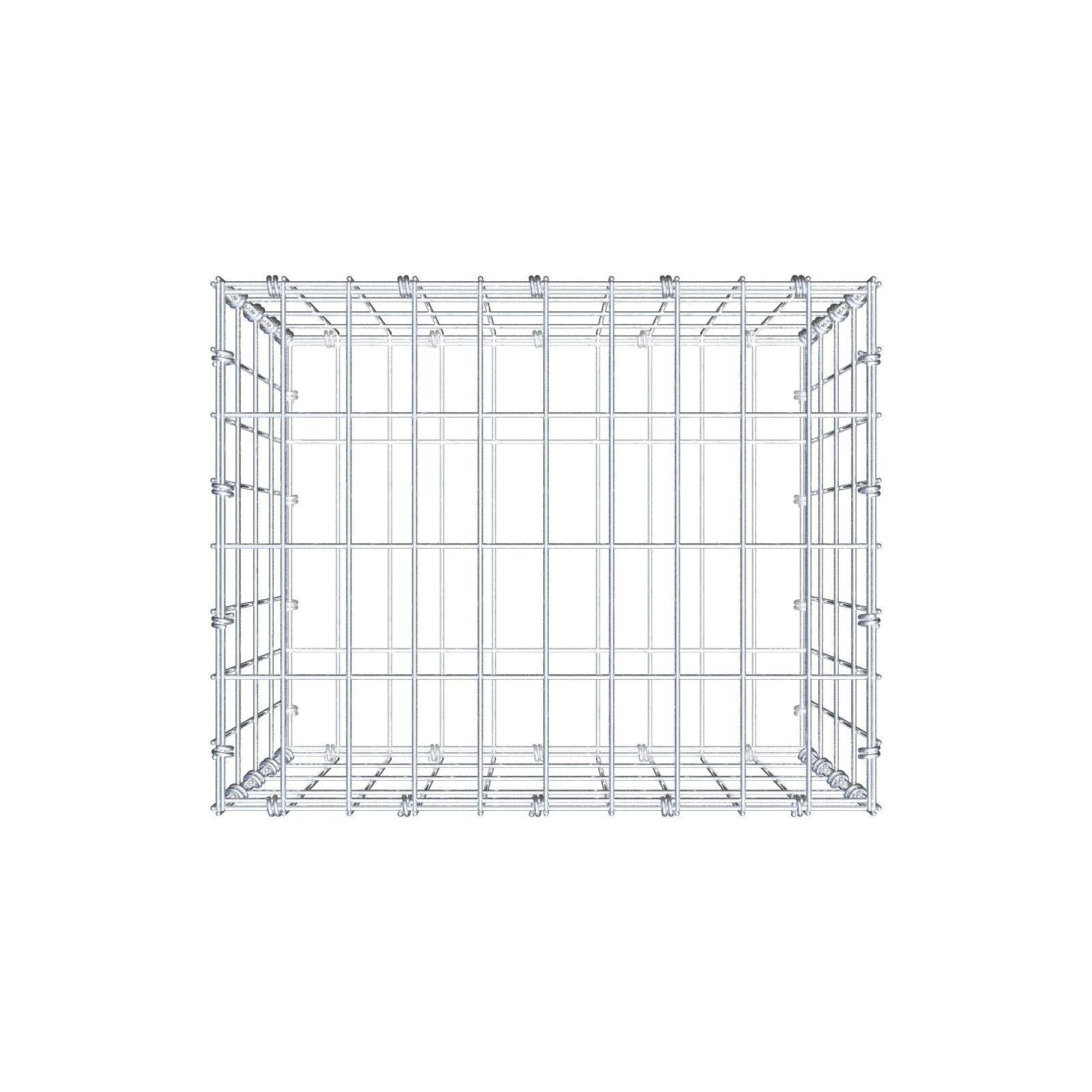Schanskorf 50 cm x 40 cm x 40 cm (L x H x D), maaswijdte 5 x 10 cm, spiraalring