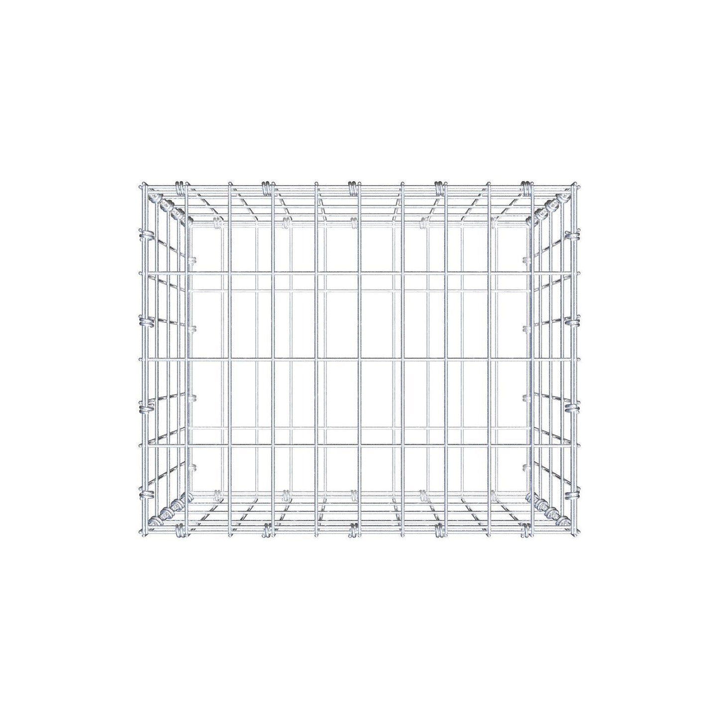 Gabion 50 cm x 40 cm x 40 cm (L x H x D), maskestørrelse 5 x 10 cm, spiralring