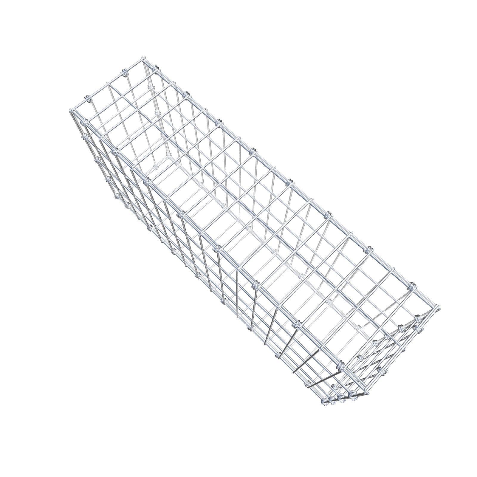 Gabion 80 cm x 40 cm x 20 cm (L x H x D), maskestørrelse 5 x 10 cm, spiralring