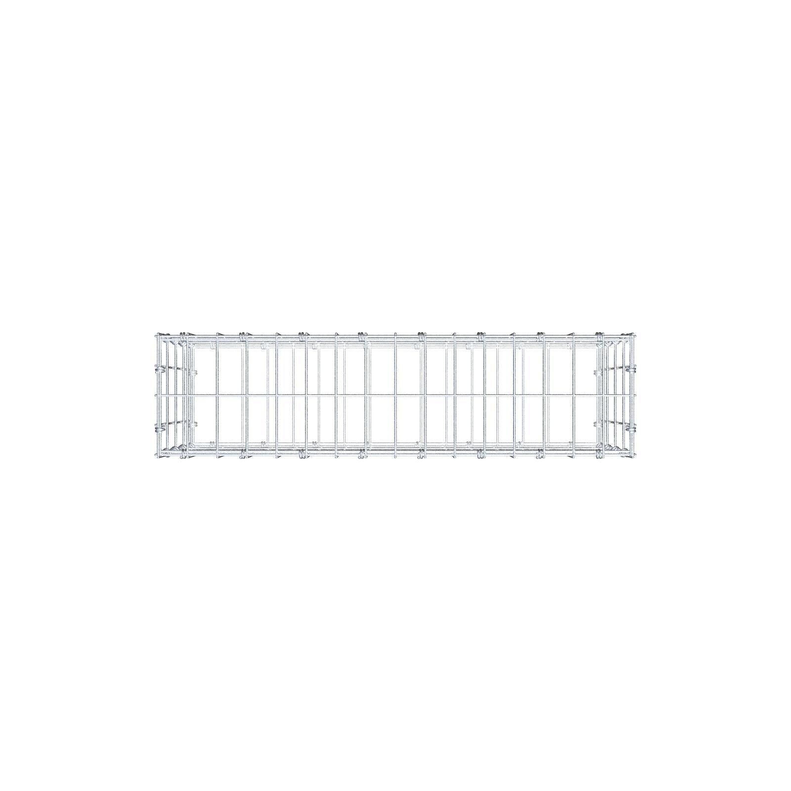 Gabion 80 cm x 40 cm x 20 cm (L x H x D), maskestørrelse 5 x 10 cm, spiralring