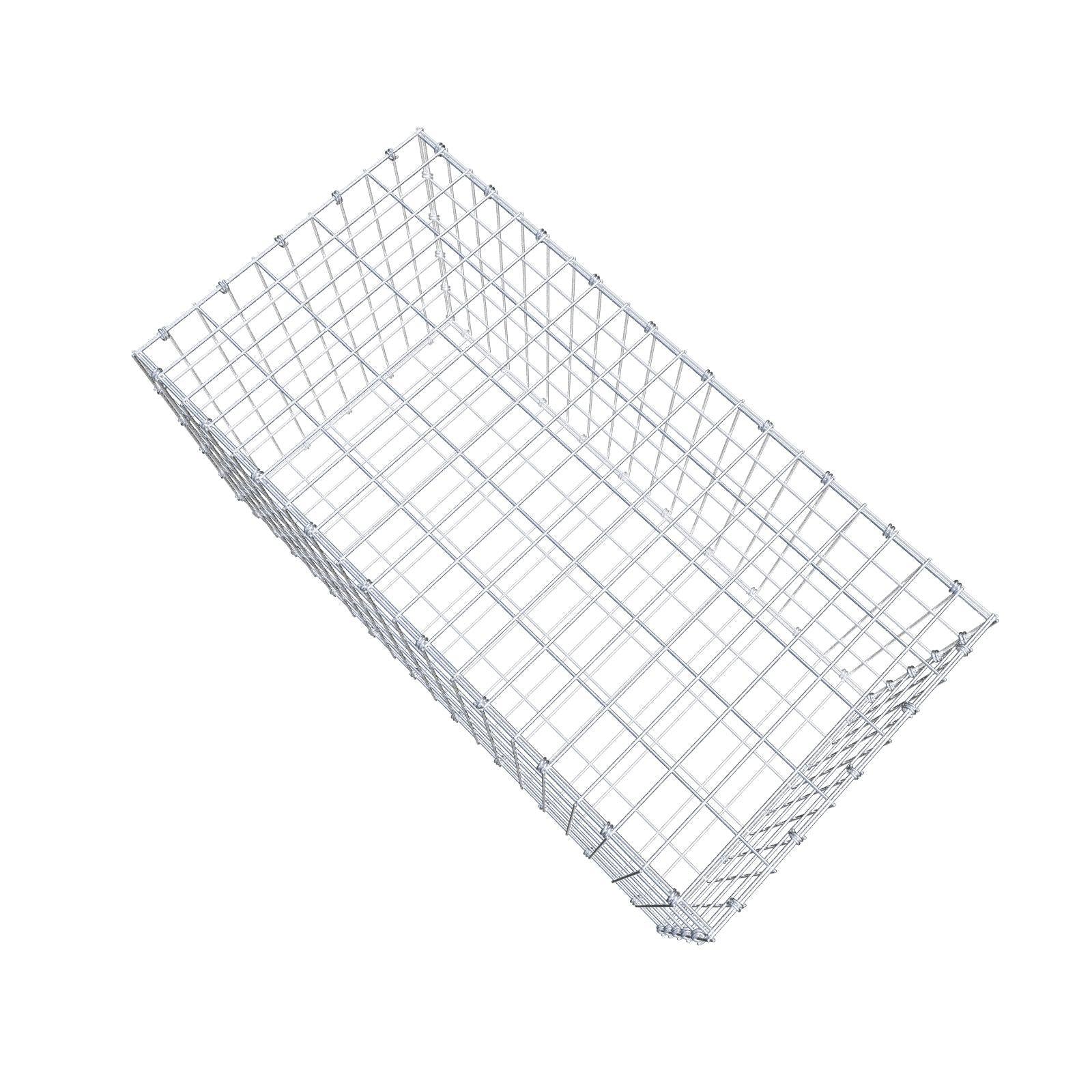 Gabione 100 cm x 50 cm x 50 cm (L x H x T), Maschenweite 5 x 10 cm, Spiralring