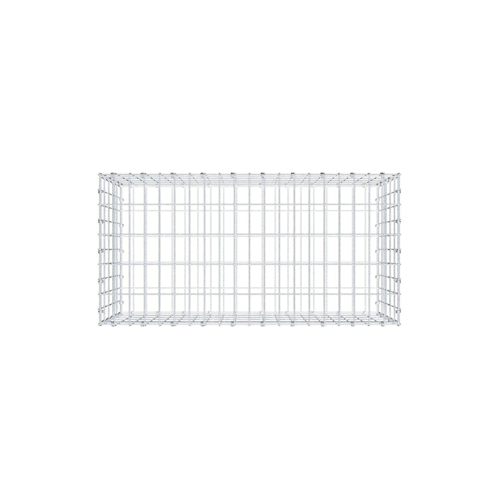 Gabione 100 cm x 50 cm x 50 cm (L x H x T), Maschenweite 5 x 10 cm, Spiralring
