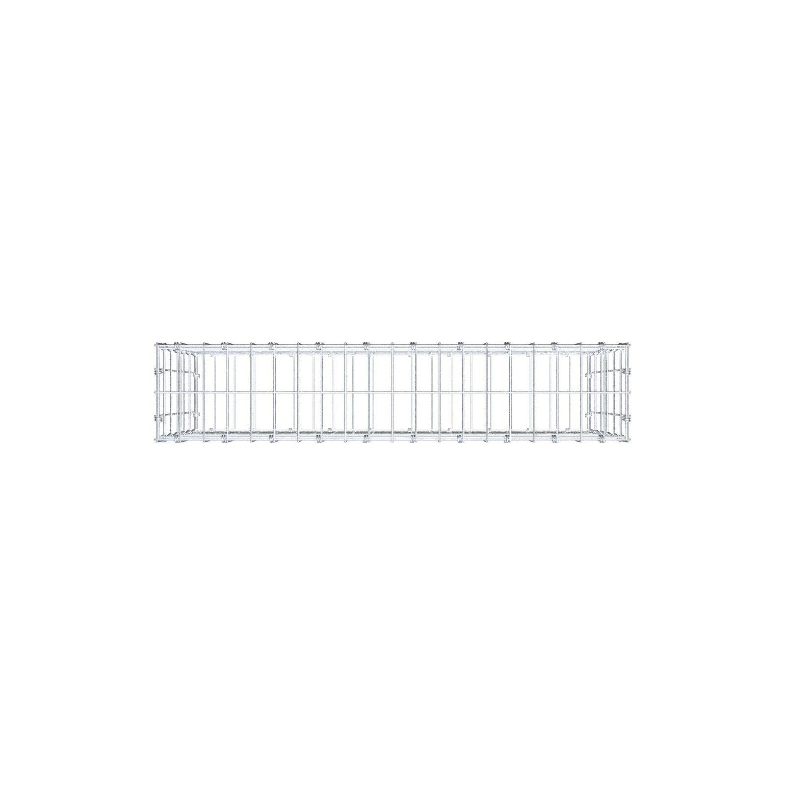 Gabion 100 cm x 60 cm x 20 cm (L x H x P), mailles 5 x 10 cm, anneau en spirale