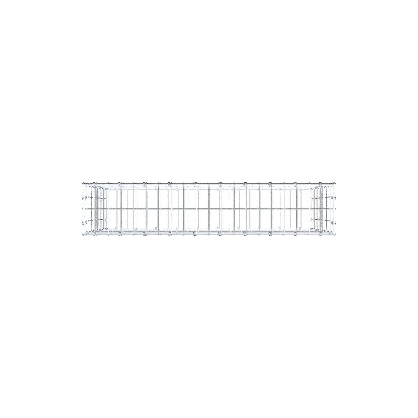 Gabione 100 cm x 70 cm x 20 cm (L x H x T), Maschenweite 5 x 10 cm, Spiralring