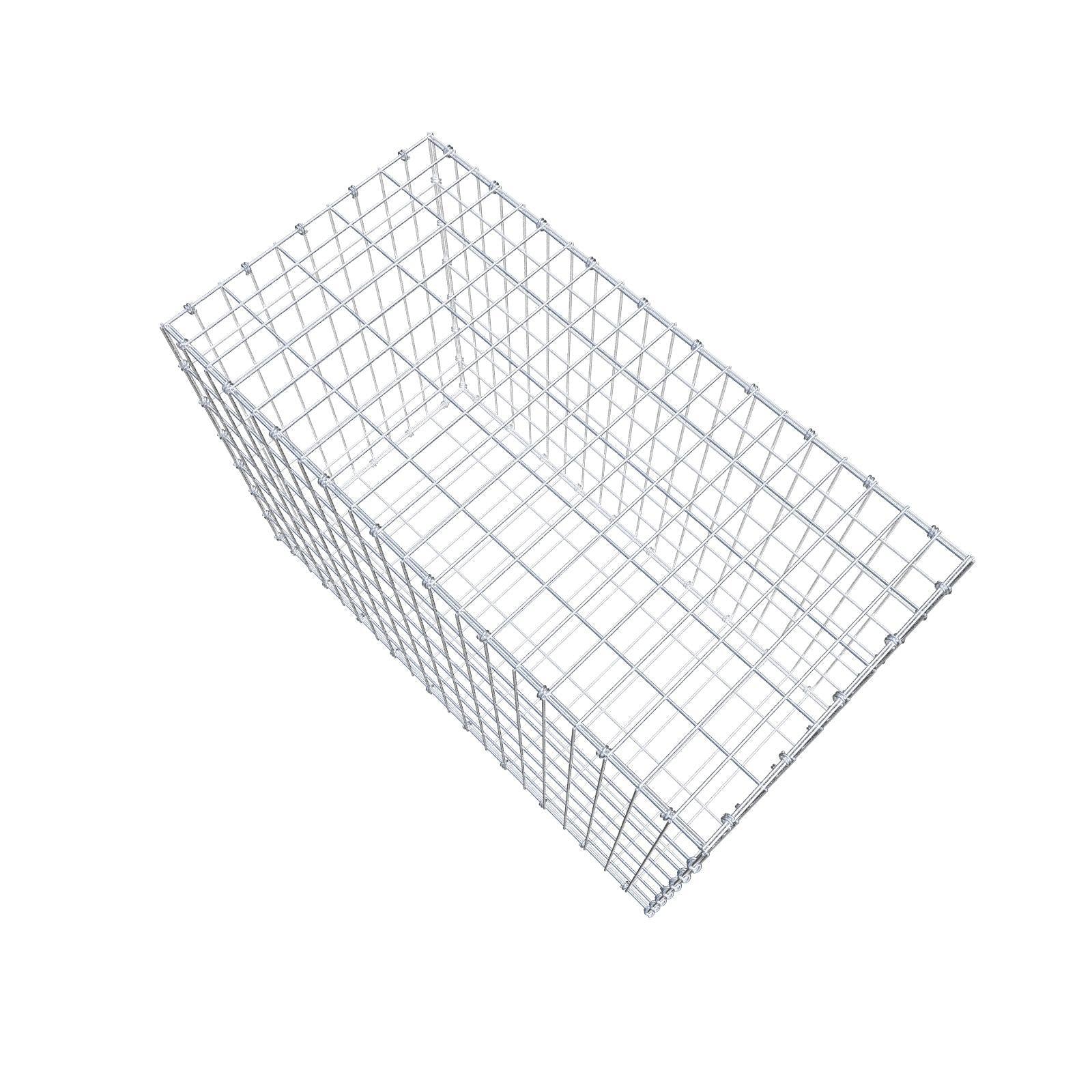 Gabion 100 cm x 70 cm x 50 cm (L x H x D), maskstorlek 5 x 10 cm, spiralring