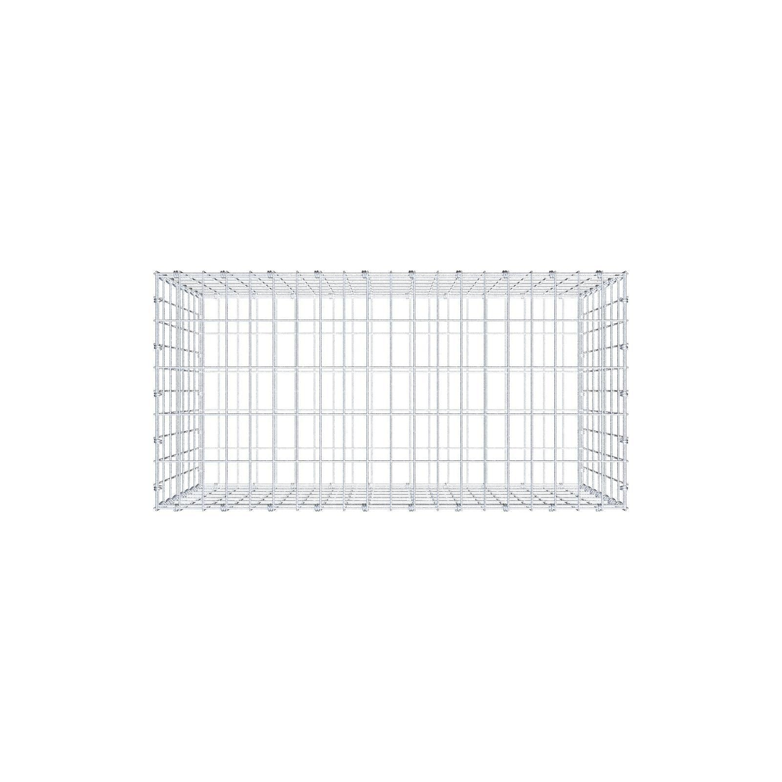 Gabion 100 cm x 70 cm x 50 cm (L x H x D), maskstorlek 5 x 10 cm, spiralring
