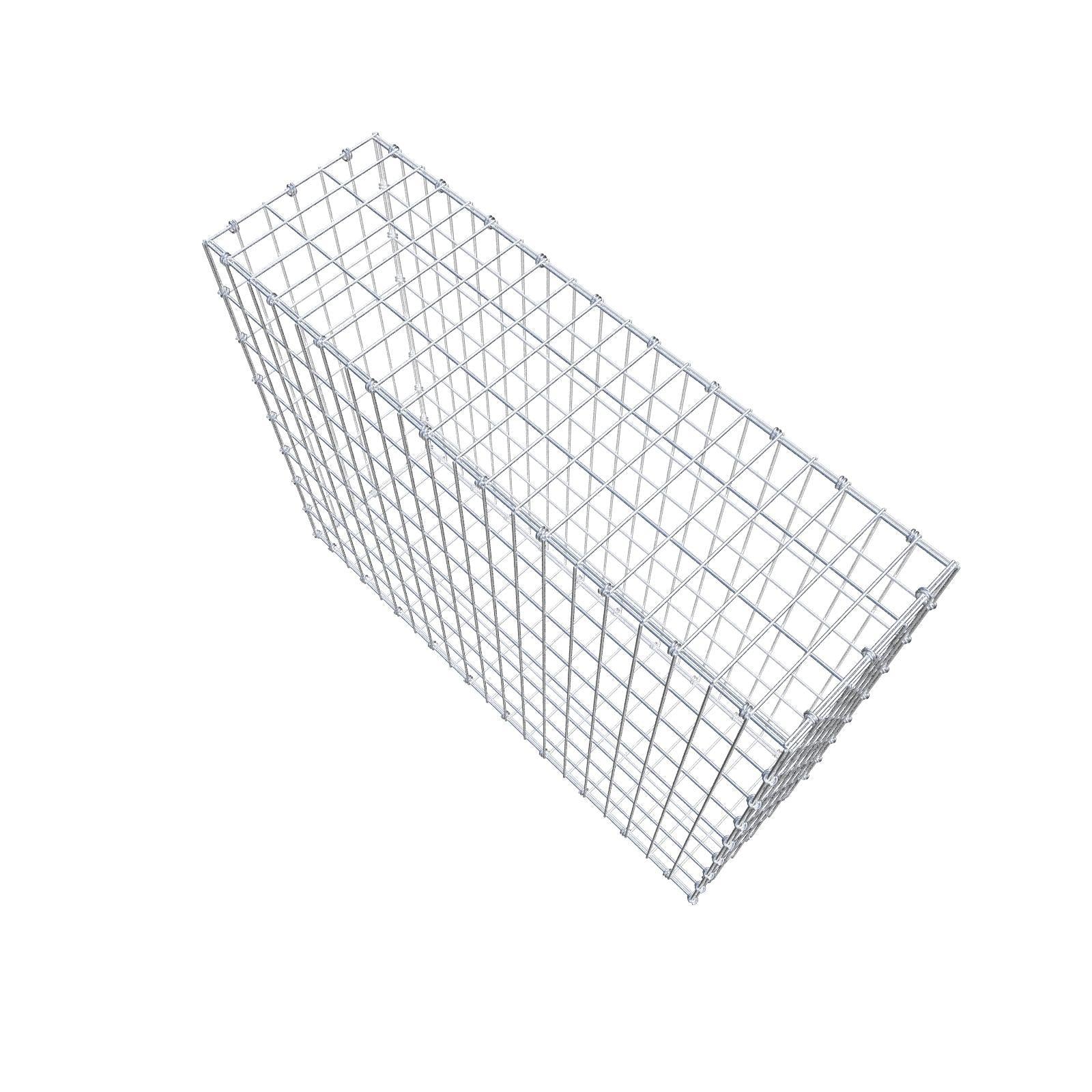 Gabione 100 cm x 80 cm x 30 cm (L x H x T), Maschenweite 5 x 10 cm, Spiralring