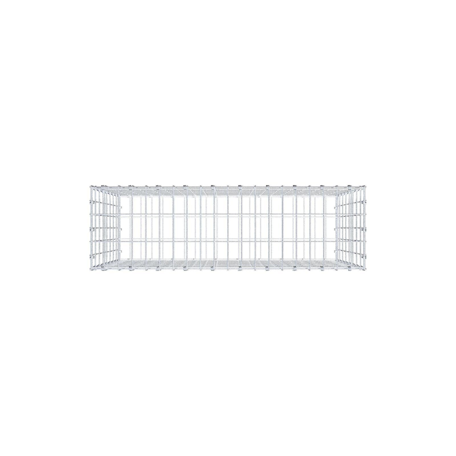 Gabione 100 cm x 80 cm x 30 cm (L x H x T), Maschenweite 5 x 10 cm, Spiralring