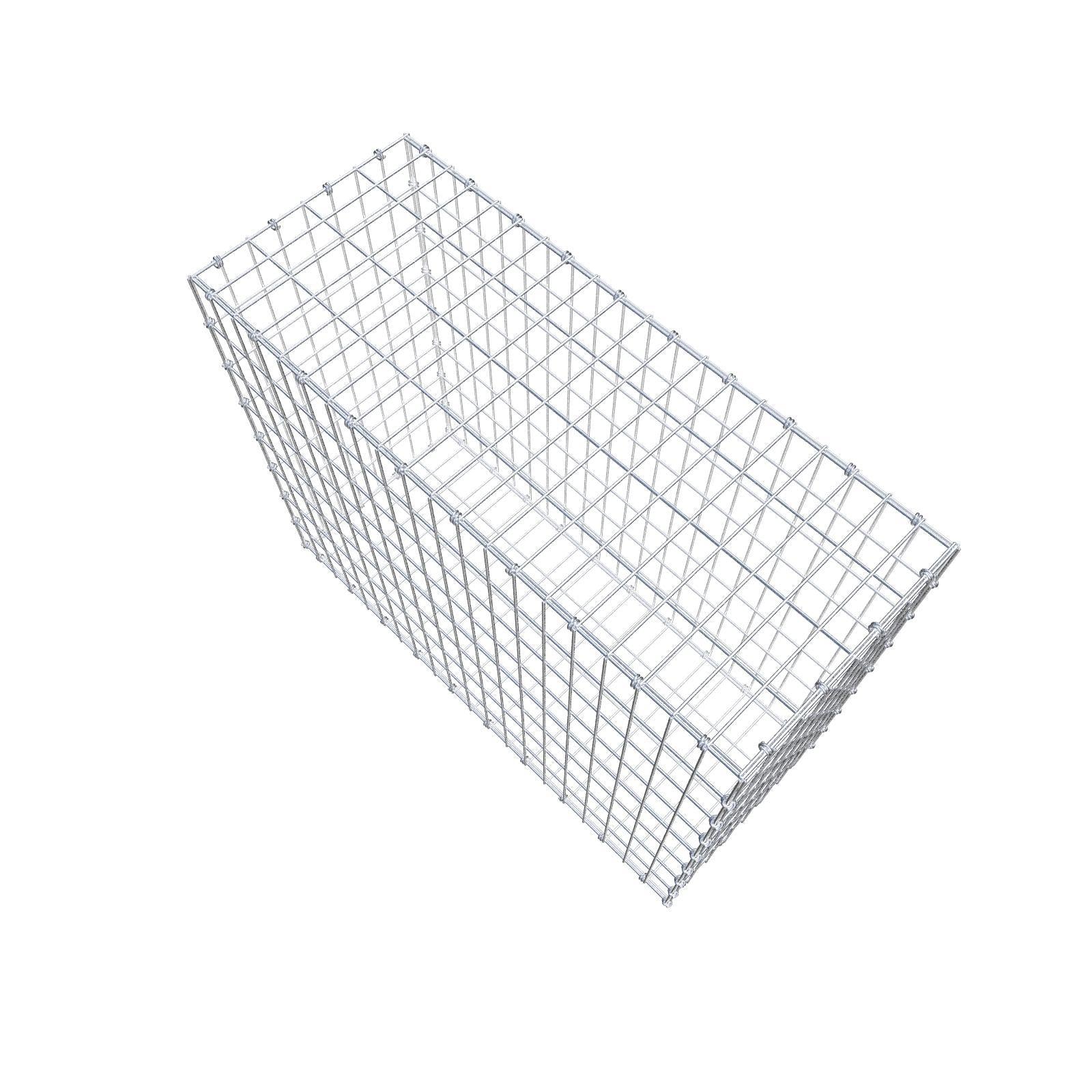 Gabbione 100 cm x 80 cm x 40 cm (L x H x P), maglia 5 x 10 cm, anello a spirale