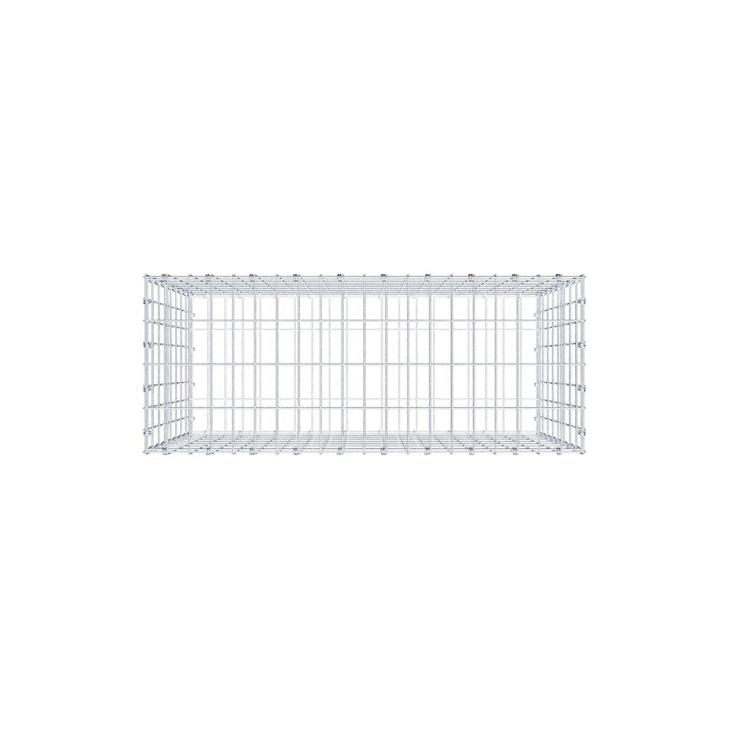 Gabion 100 cm x 80 cm x 40 cm (L x H x D), maskstorlek 5 x 10 cm, spiralring