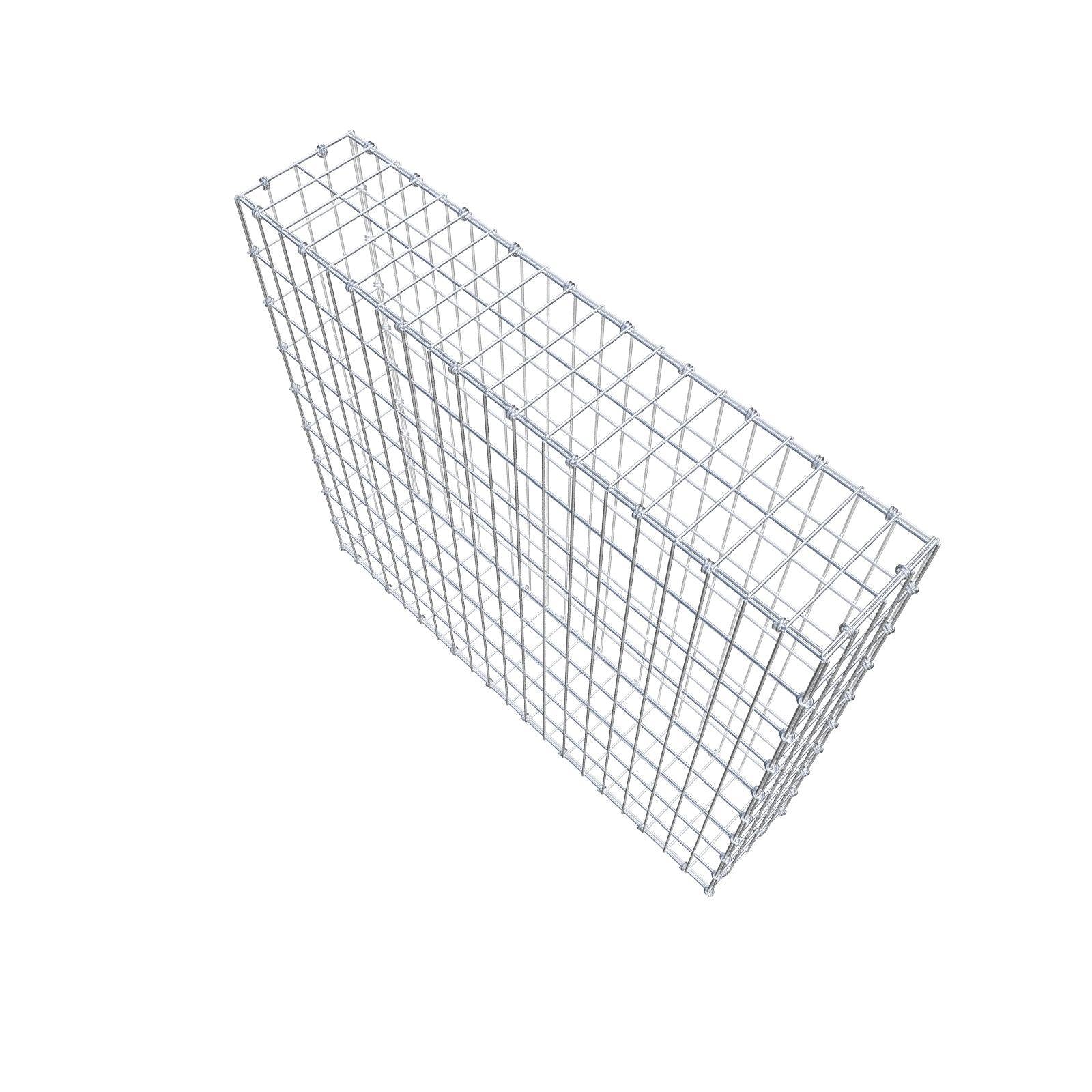 Gabion 100 cm x 90 cm x 20 cm (L x H x D), maskstorlek 5 x 10 cm, spiralring