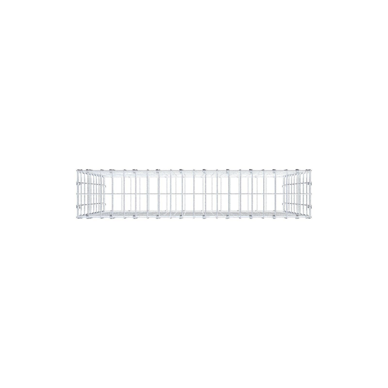 Gabion 100 cm x 90 cm x 20 cm (L x H x D), maskstorlek 5 x 10 cm, spiralring