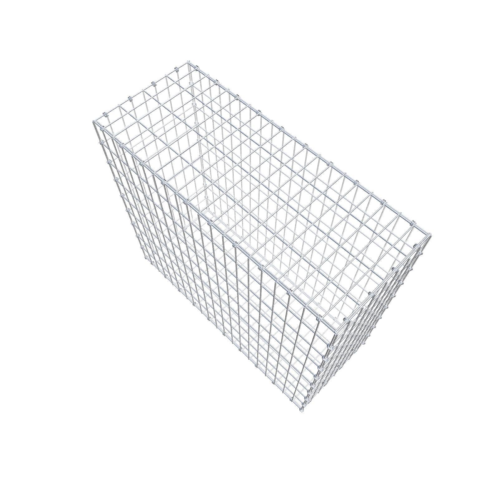 Gabione 100 cm x 90 cm x 40 cm (L x H x T), Maschenweite 5 x 10 cm, Spiralring