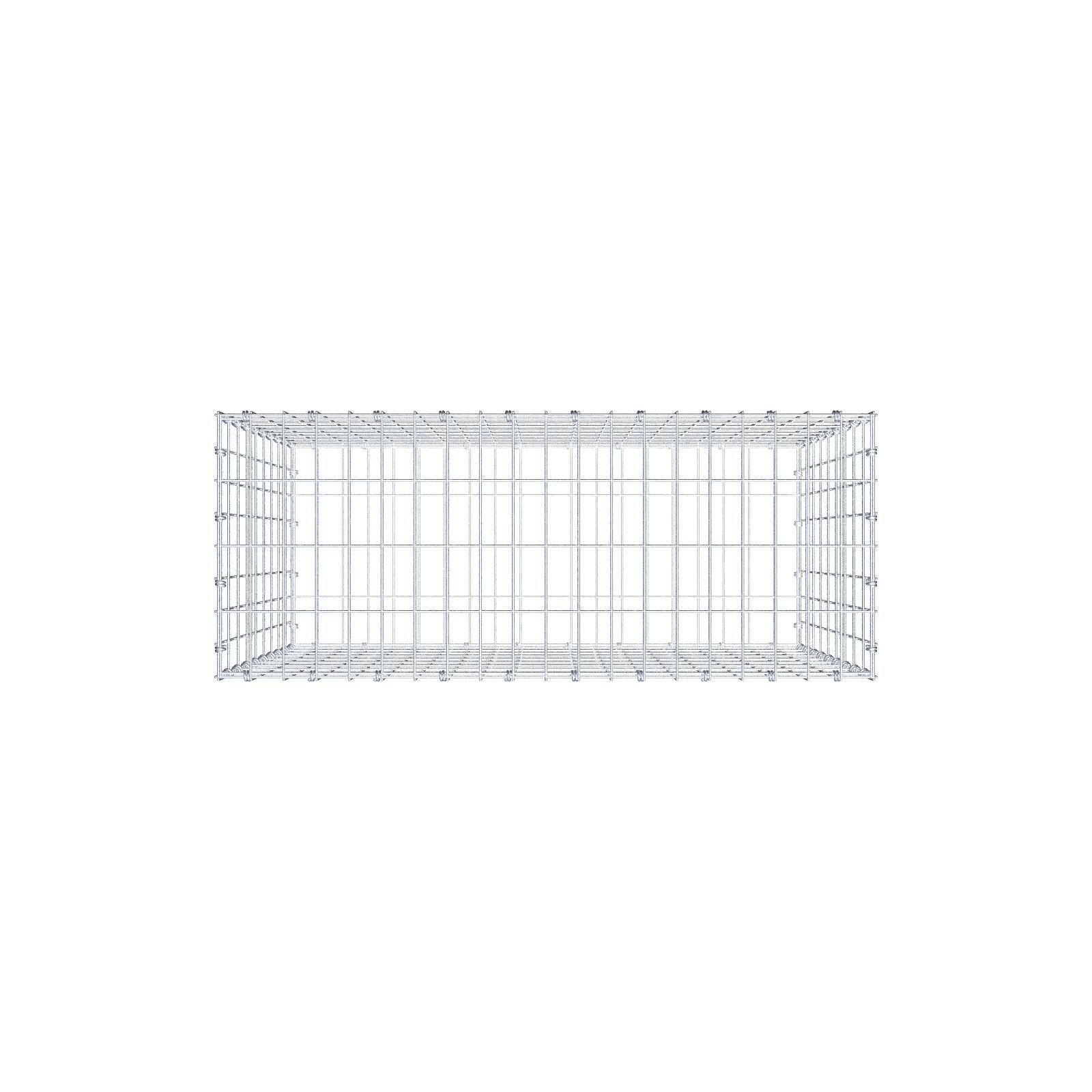 Gabione 100 cm x 90 cm x 40 cm (L x H x T), Maschenweite 5 x 10 cm, Spiralring