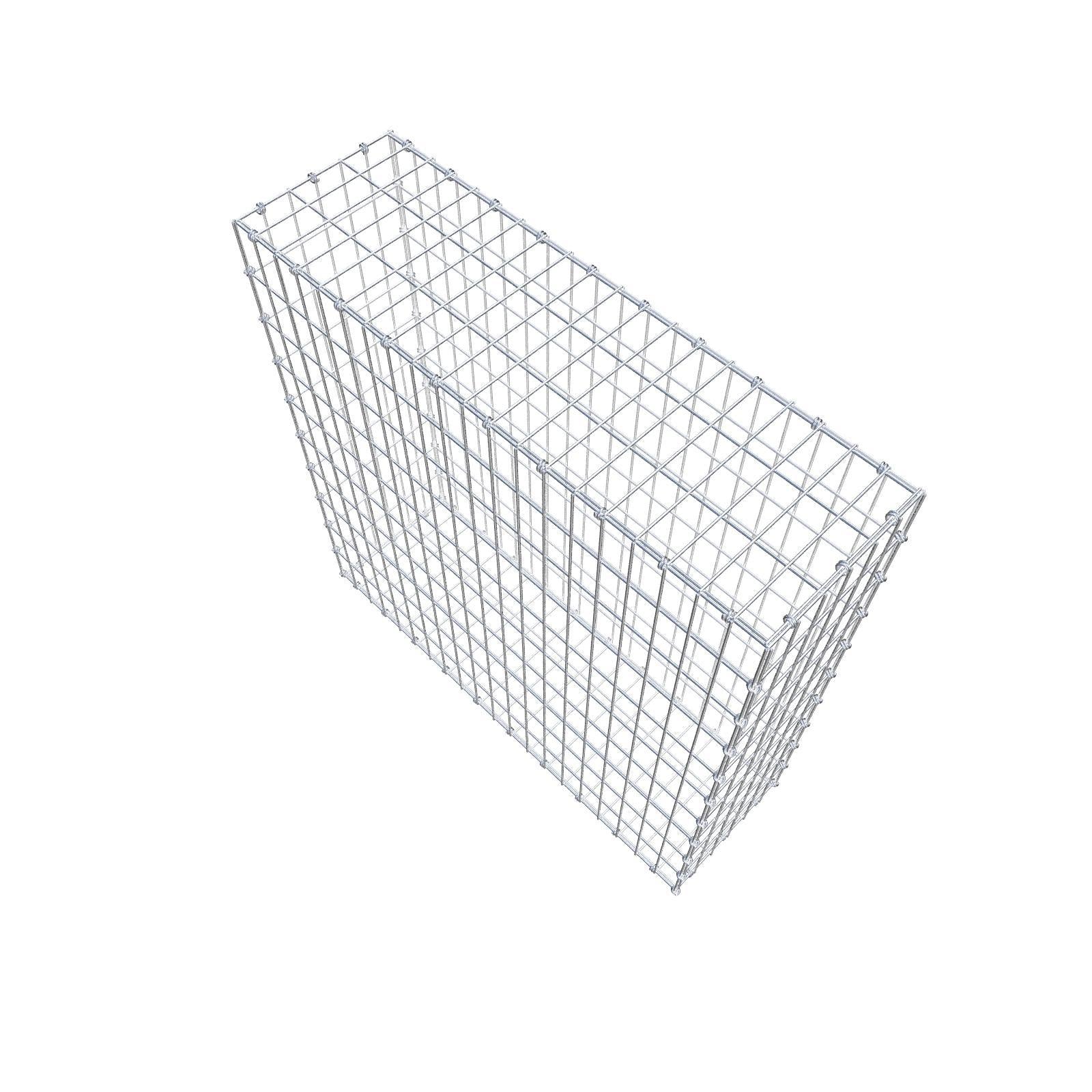 Gabbione 100 cm x 100 cm x 30 cm (L x H x P), maglia 5 x 10 cm, anello a spirale