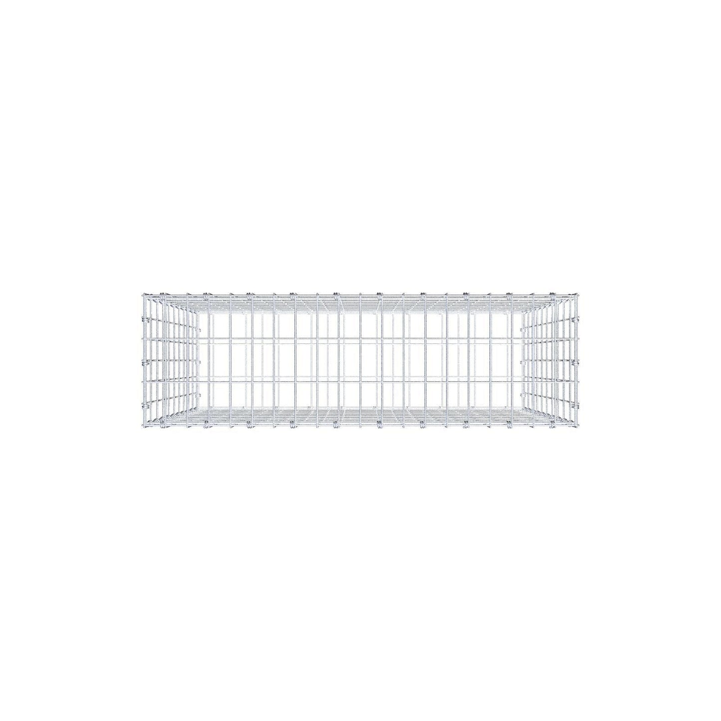 Gabião 100 cm x 100 cm x 30 cm (C x A x P), malhagem 5 x 10 cm, anel espiral