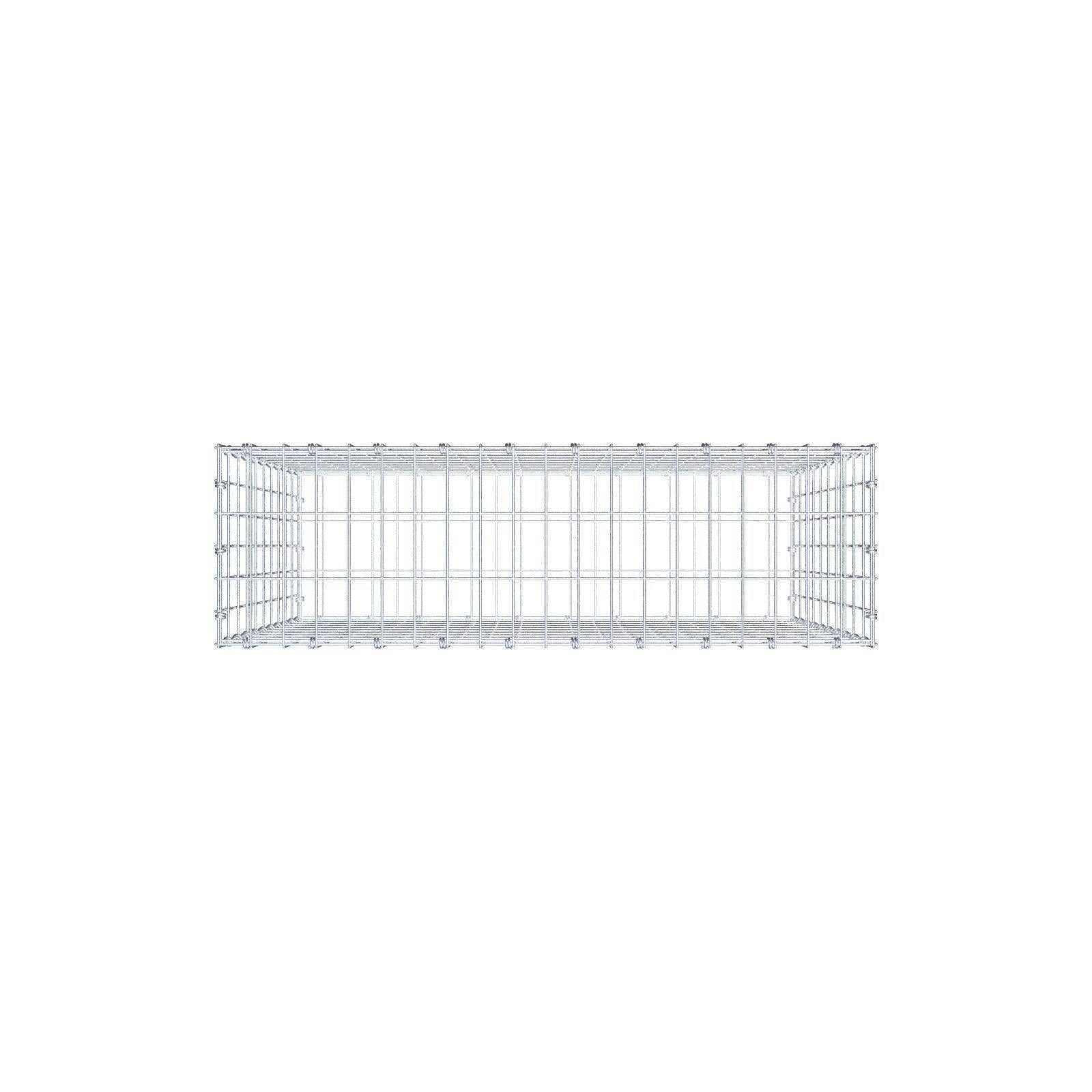 Gabbione 100 cm x 100 cm x 30 cm (L x H x P), maglia 5 x 10 cm, anello a spirale