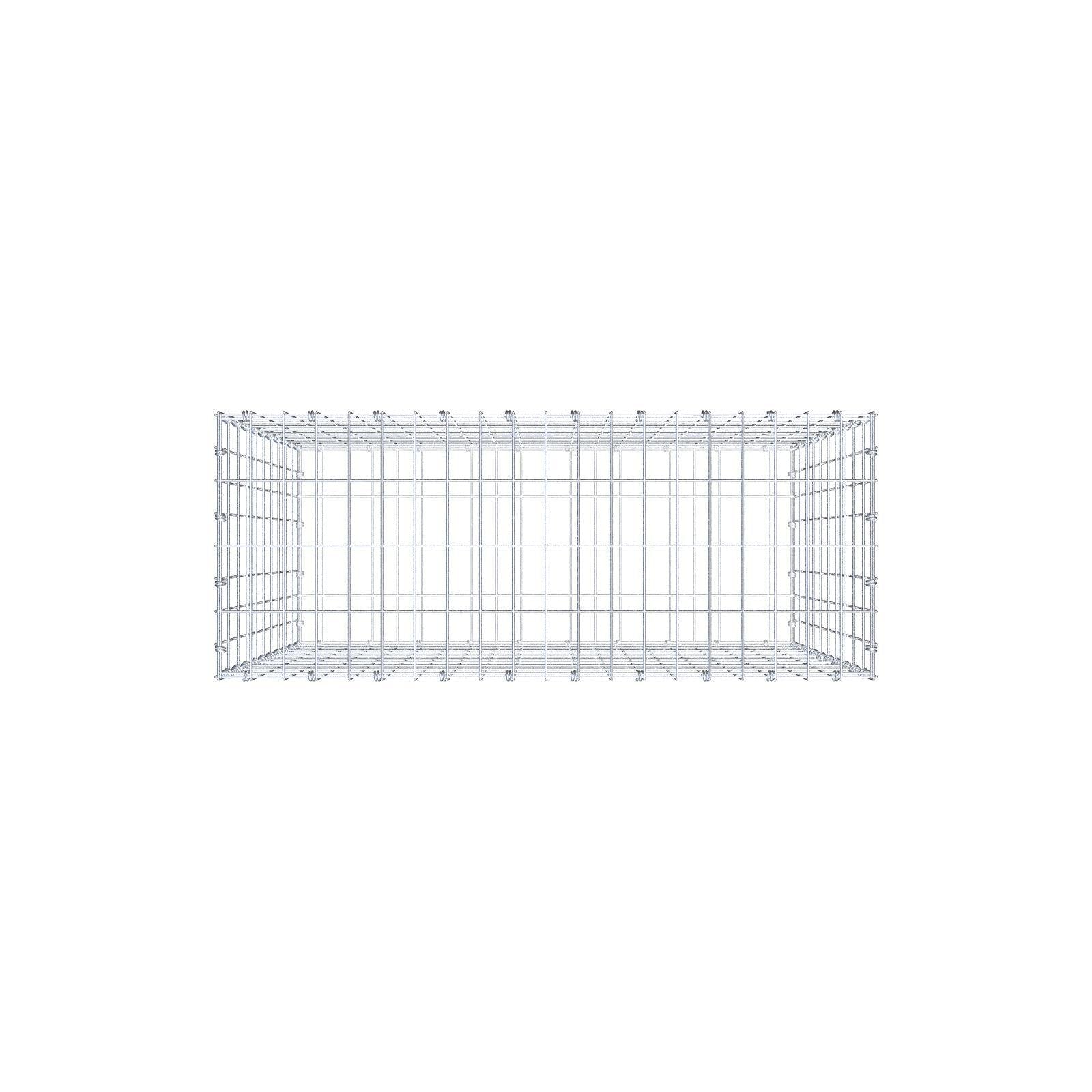 Gabion 100 cm x 100 cm x 40 cm (L x H x P), mailles 5 x 10 cm, anneau en spirale